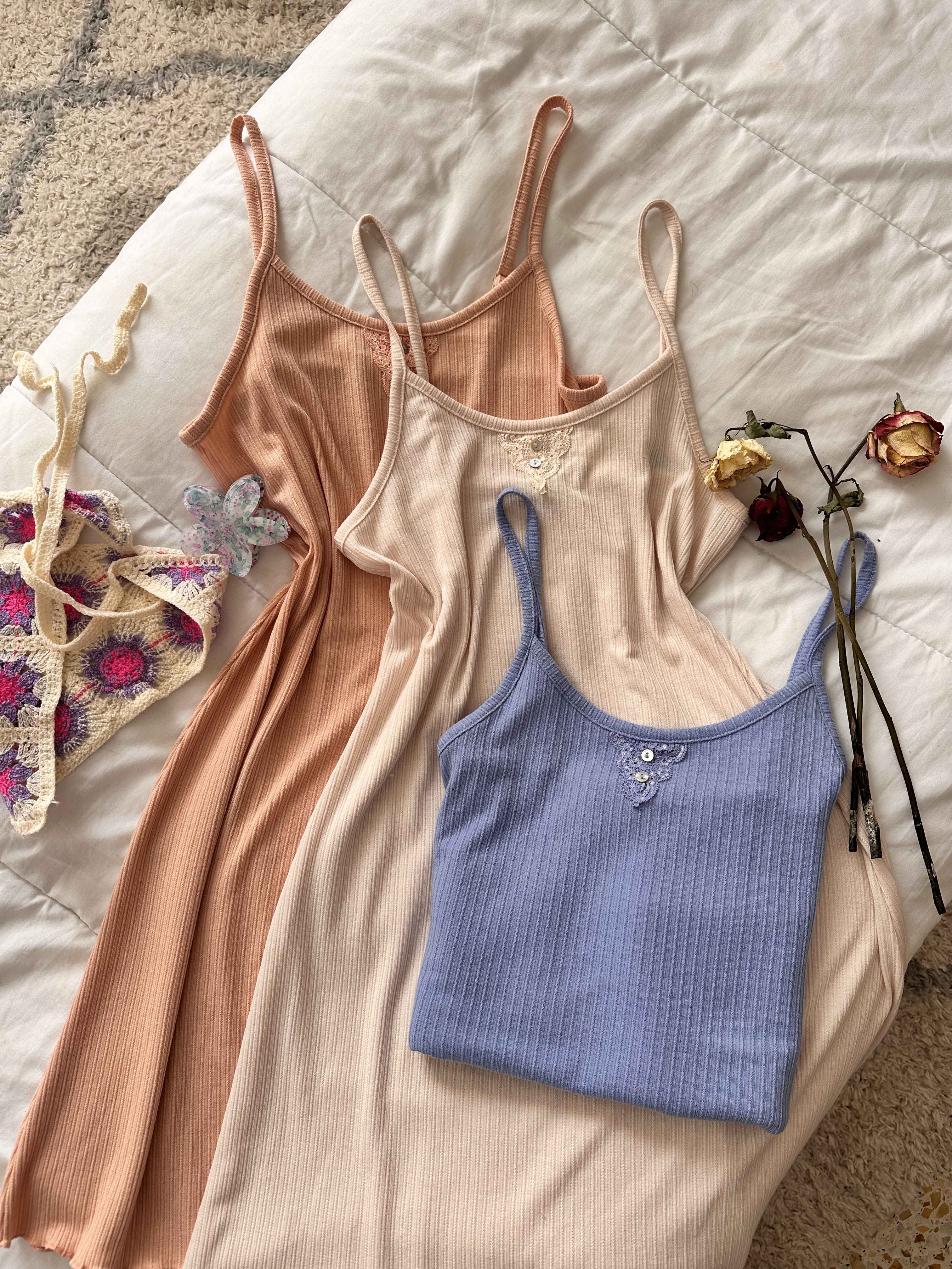 robe tress bretelle uni