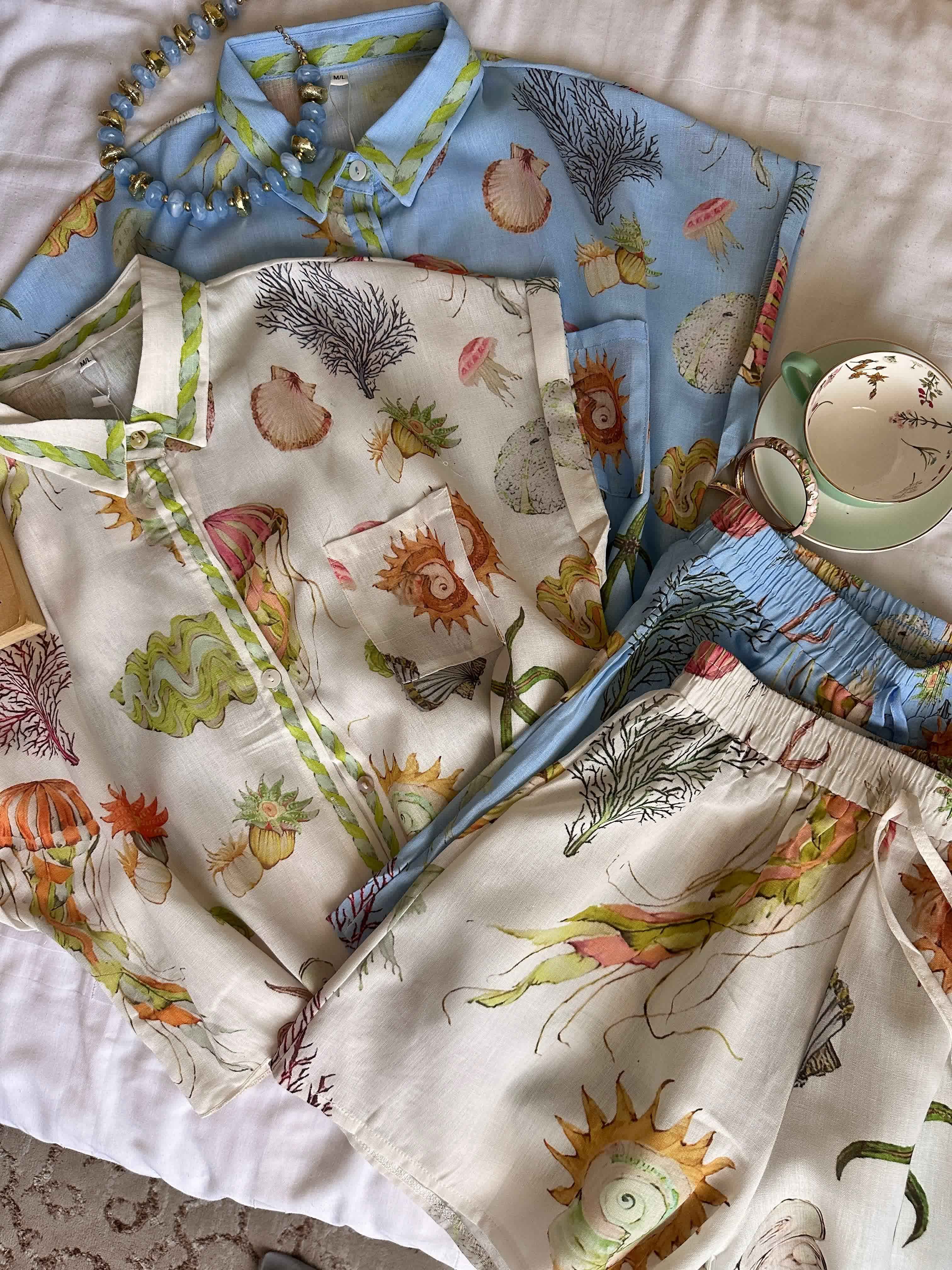 Pyjama short tiramissu coquillage 