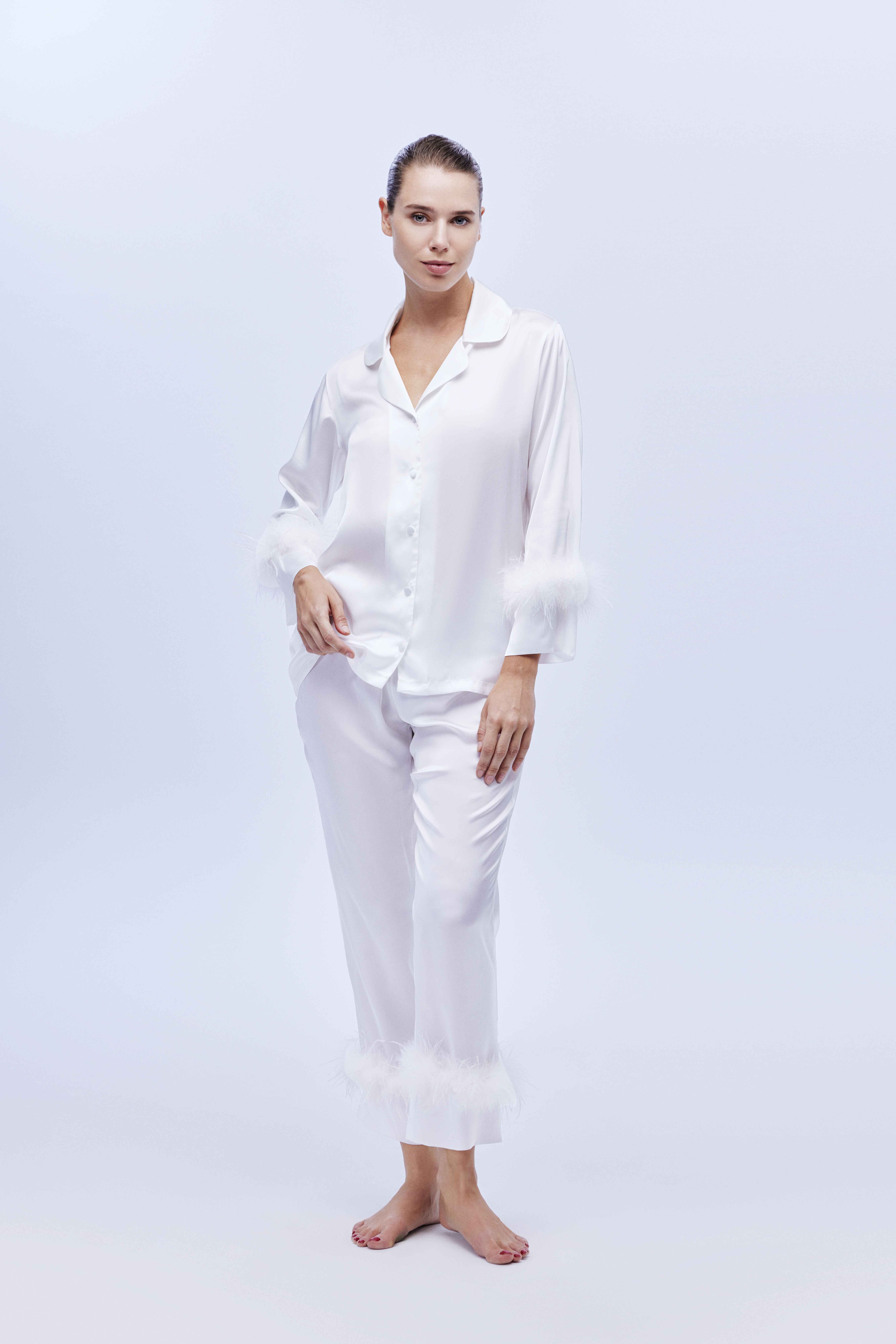 pyjama bonjour blanche fourrure