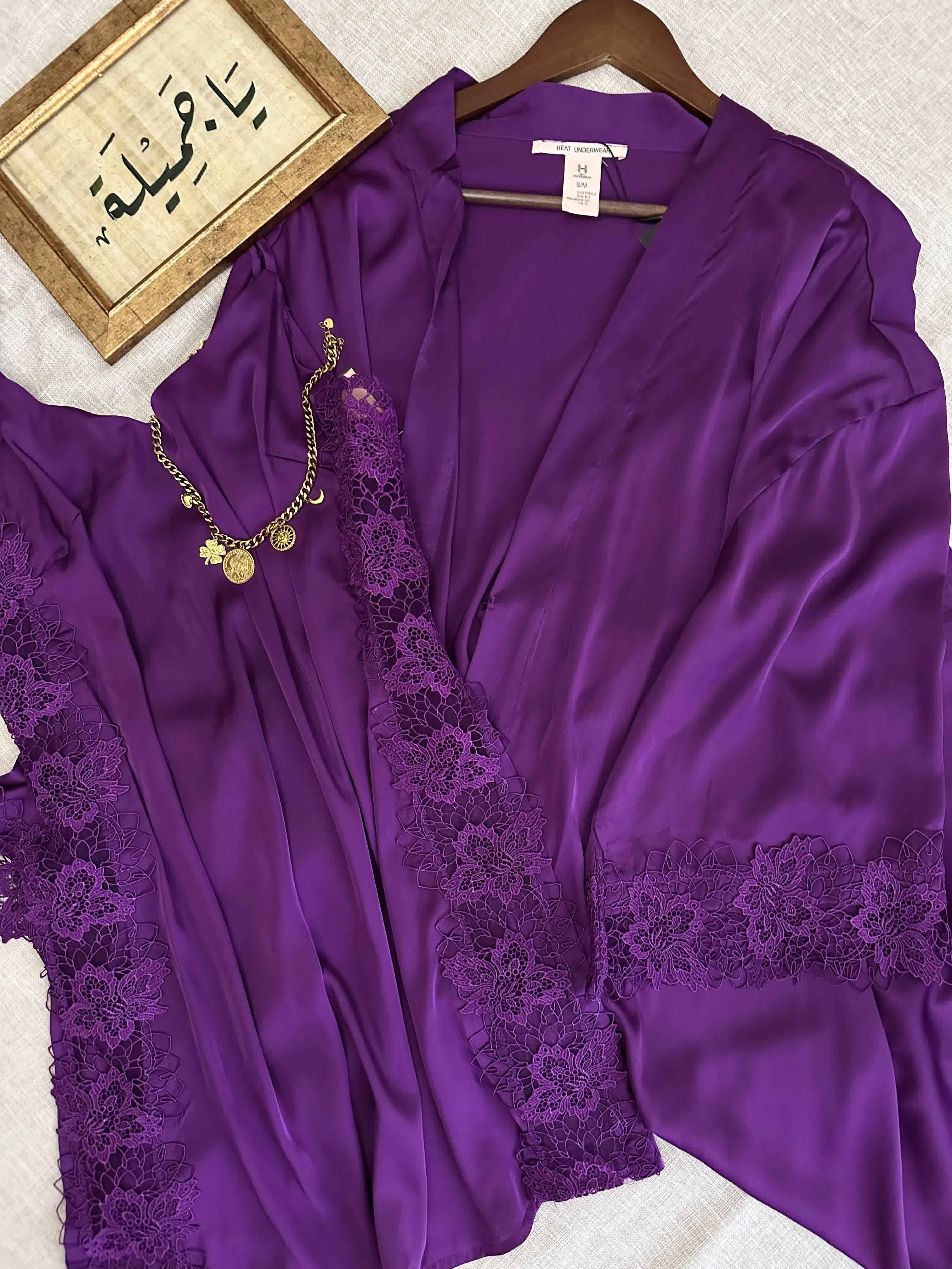 Déshabillé H guipure fleuri 