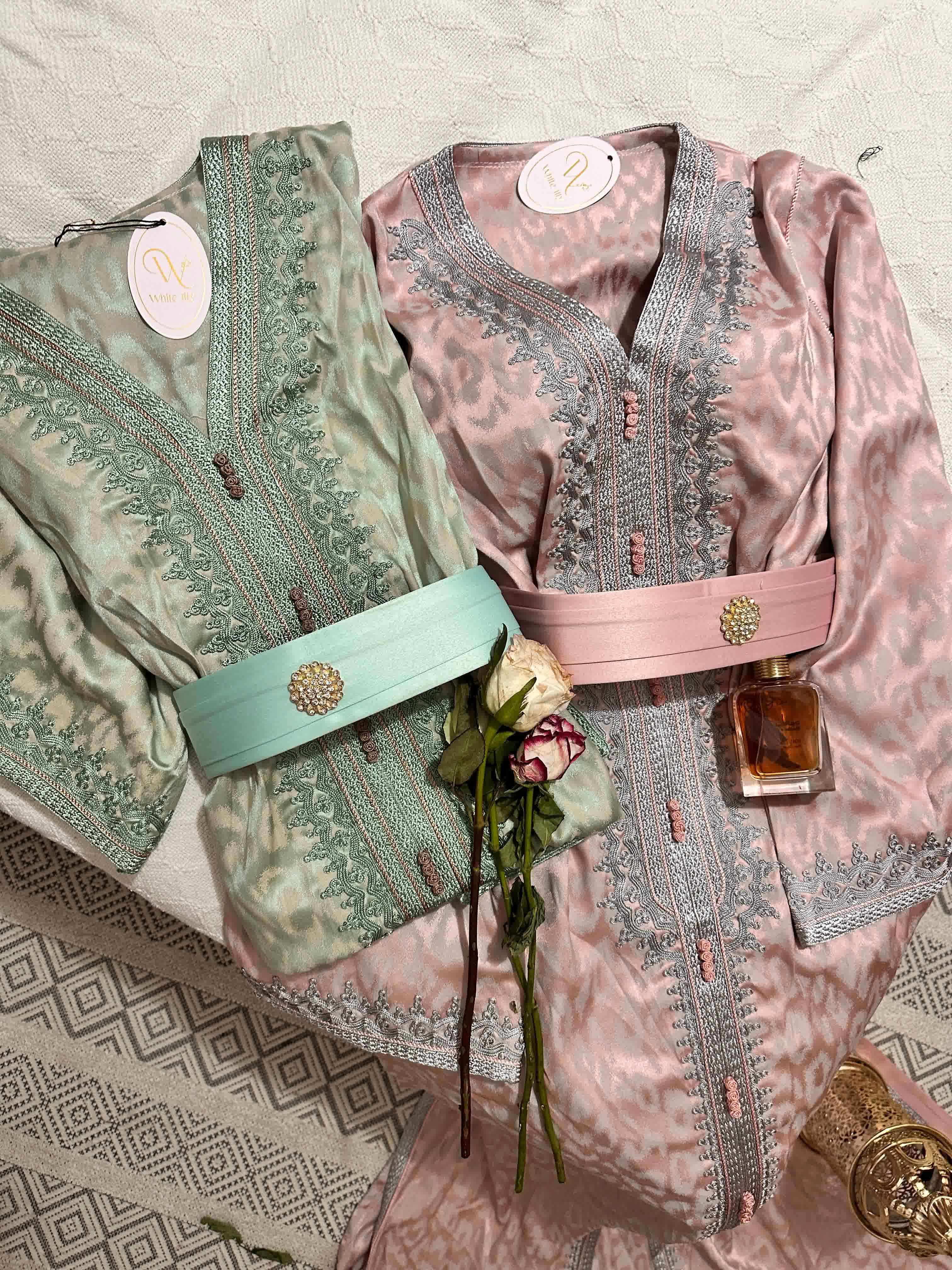 Caftan kemkha galon doublé 