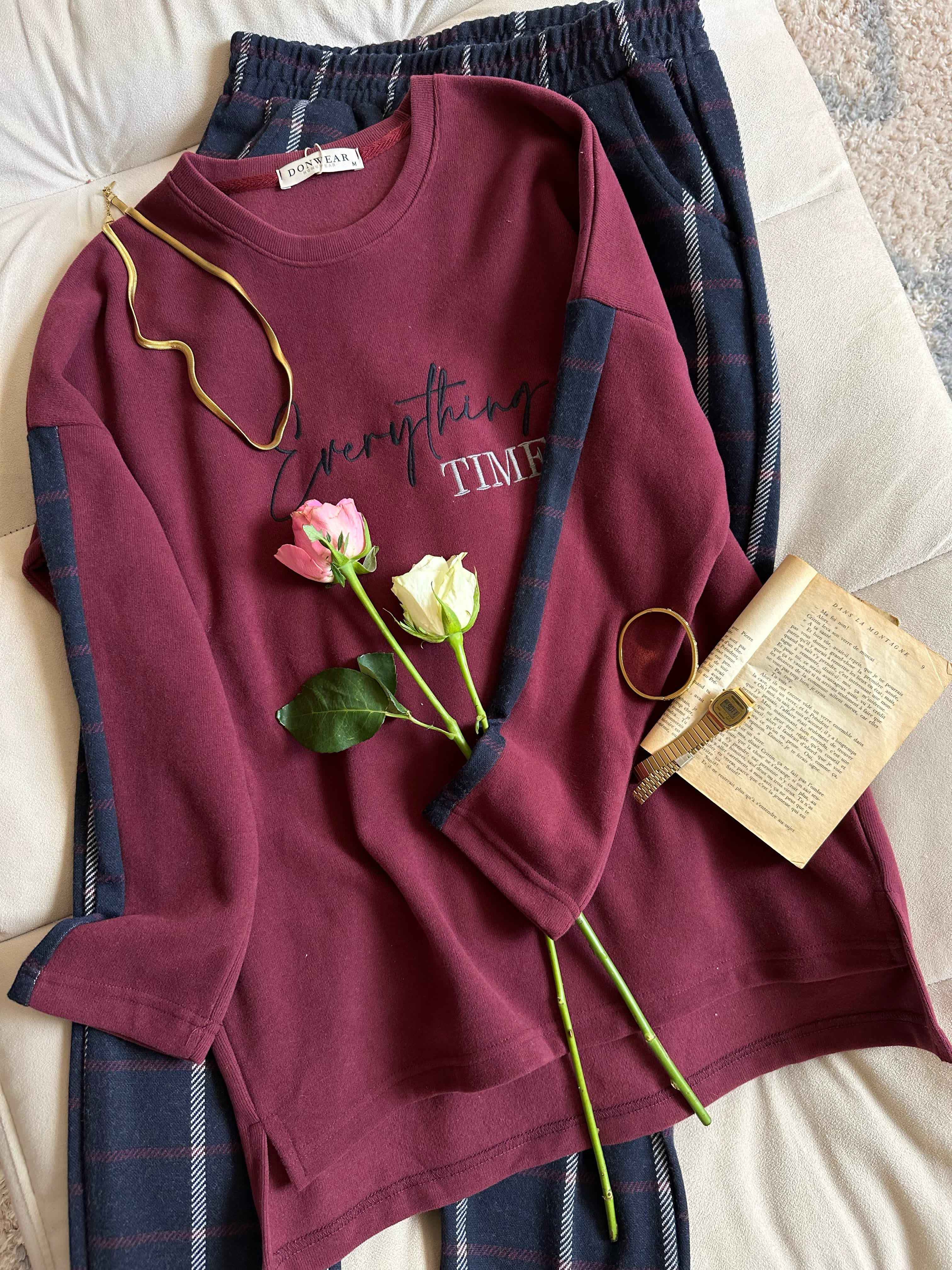 Homewear bugendy pantalon a carreaux 