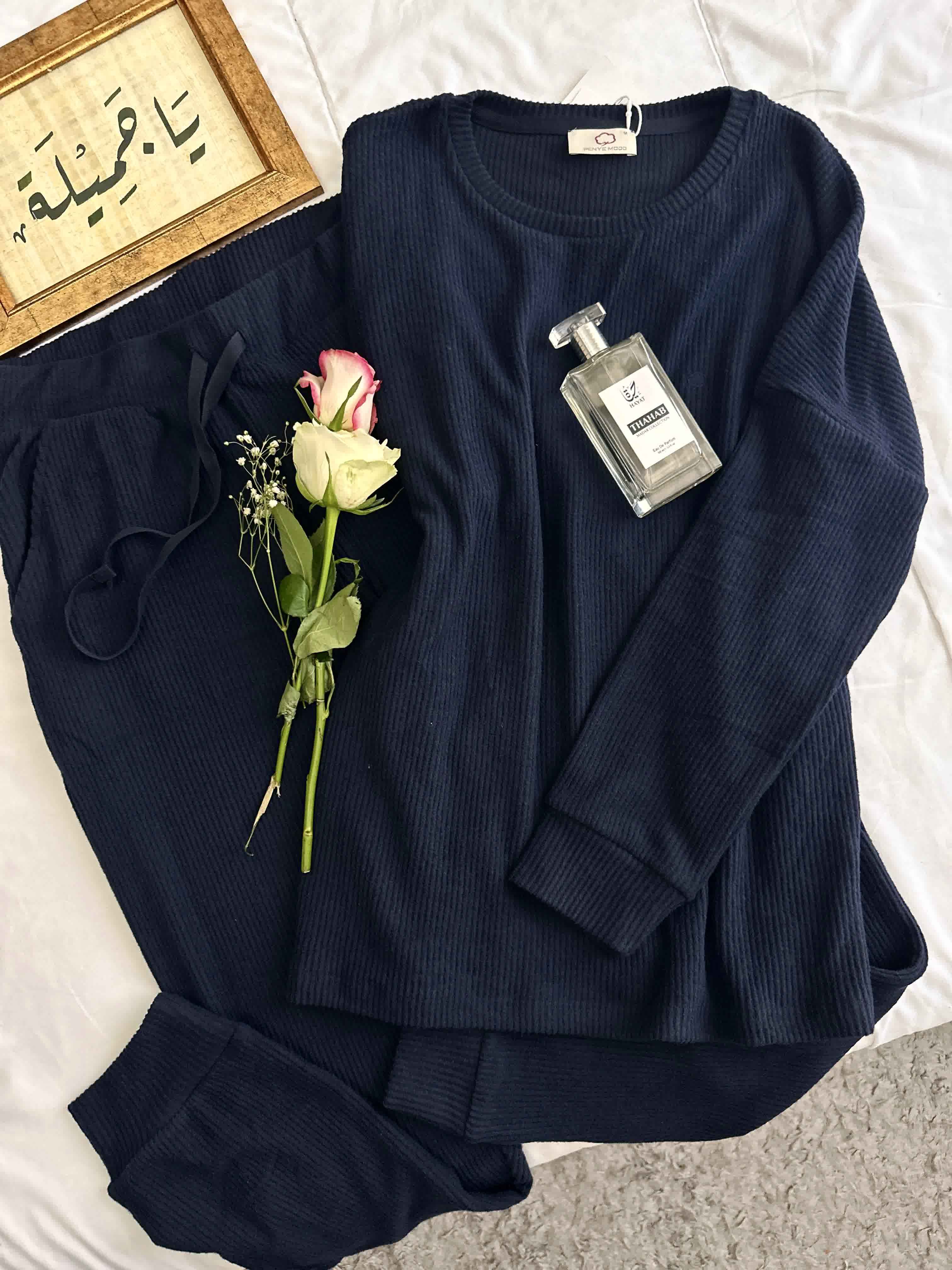 Pyjama Penymood laine bleu nuit reyone uni 