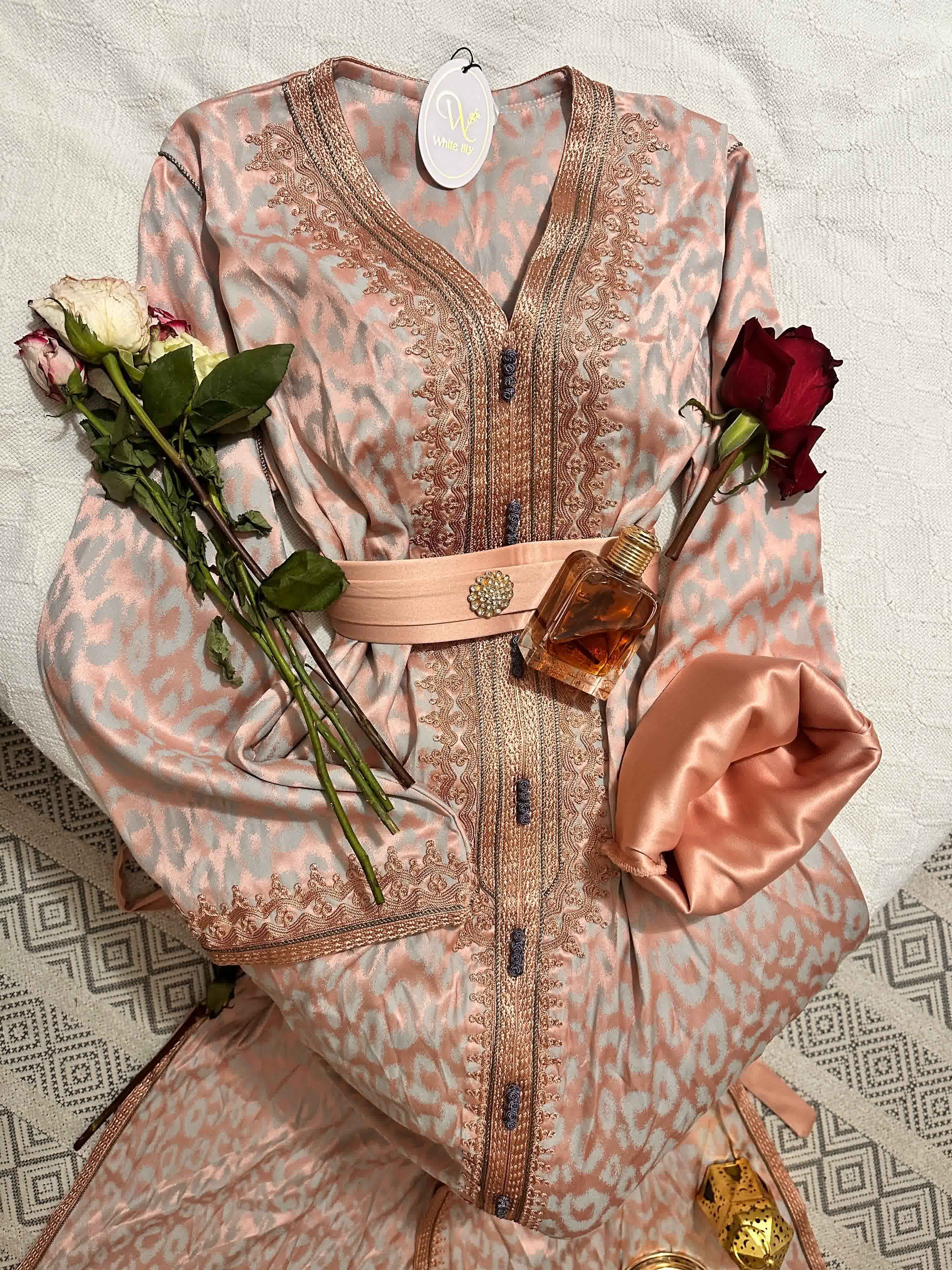 Caftan kemkha galon doublé