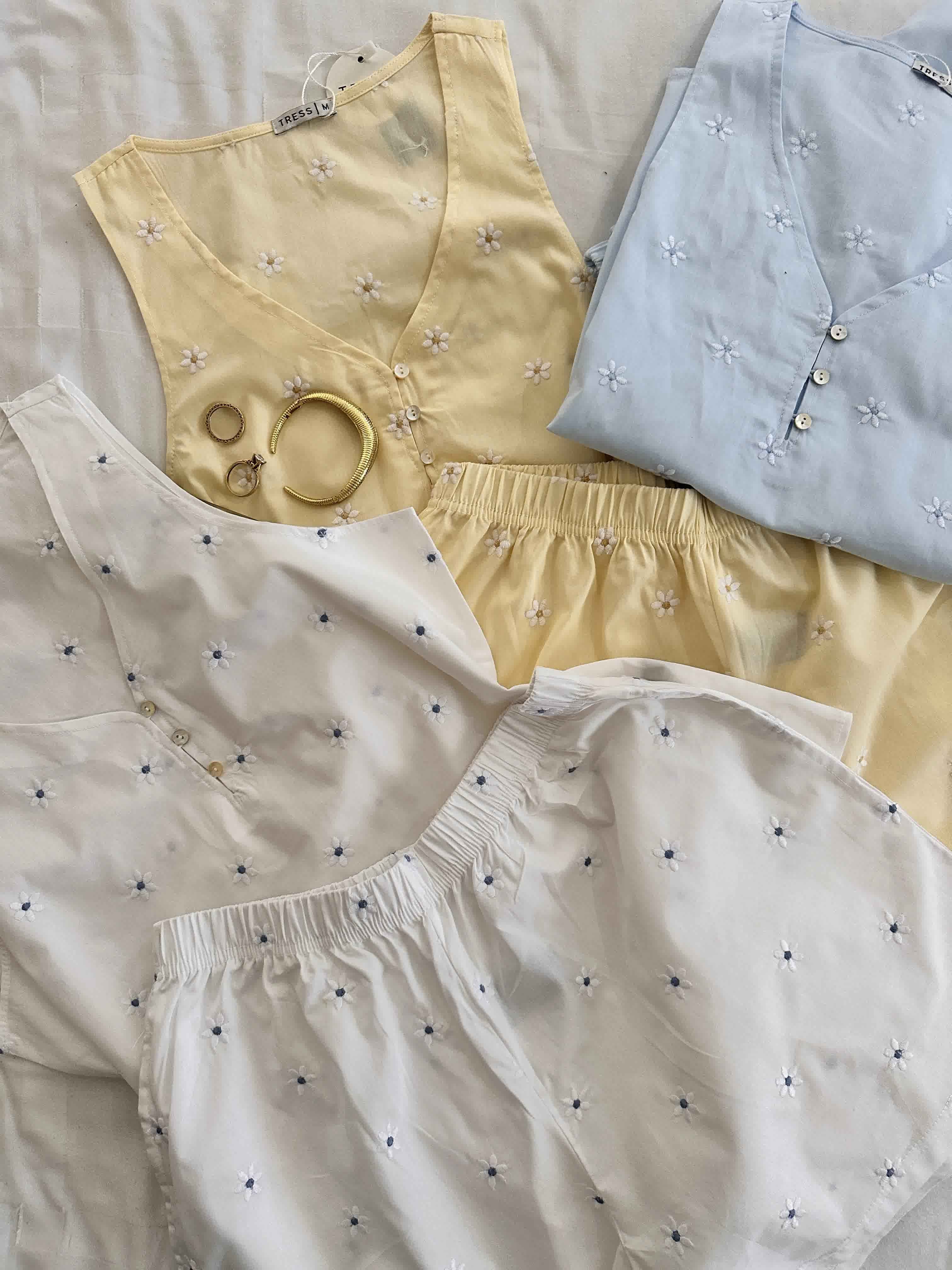 Pyjama Tress lin broderie 