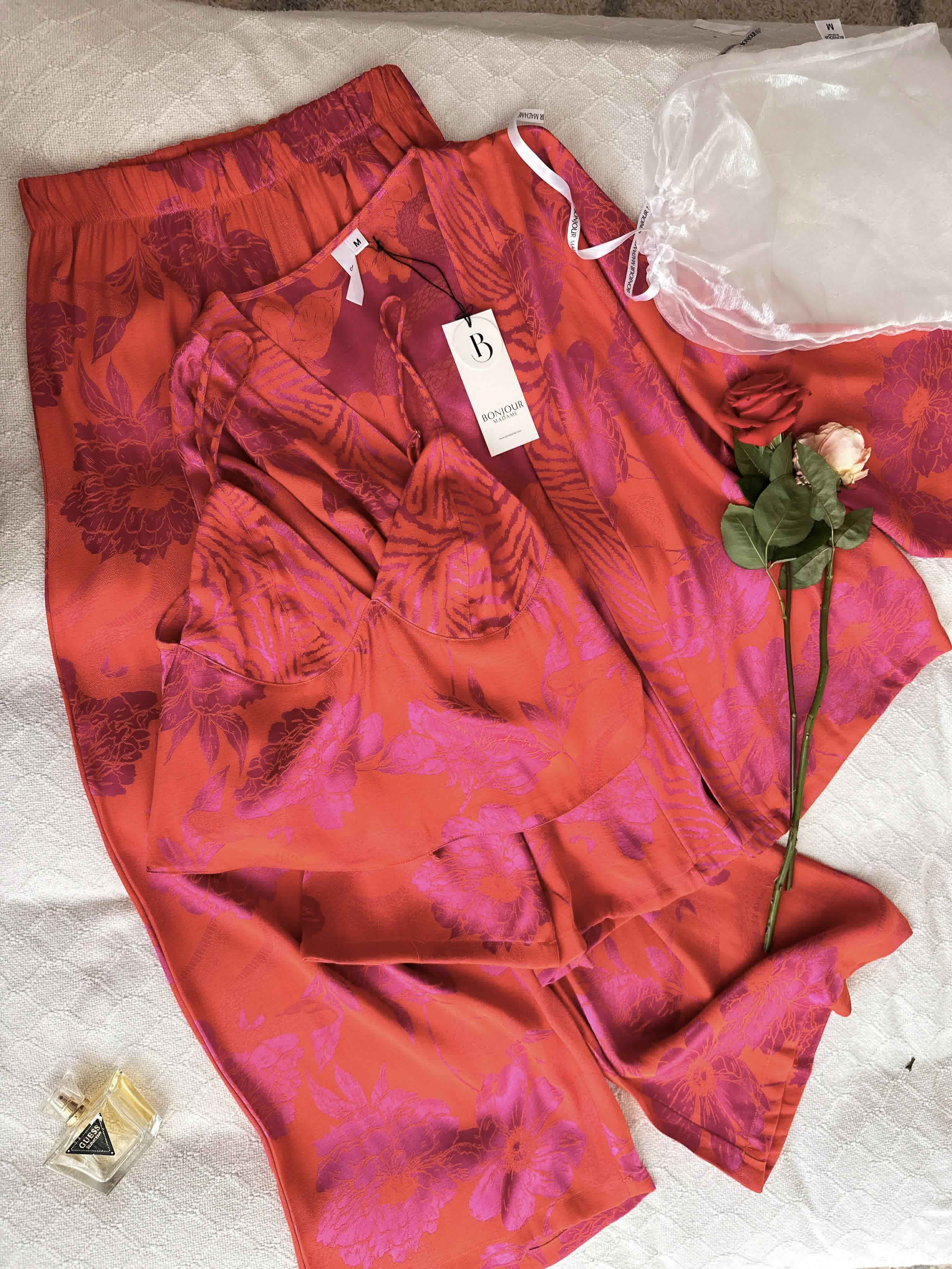 3pcs bonjour orange/rose 