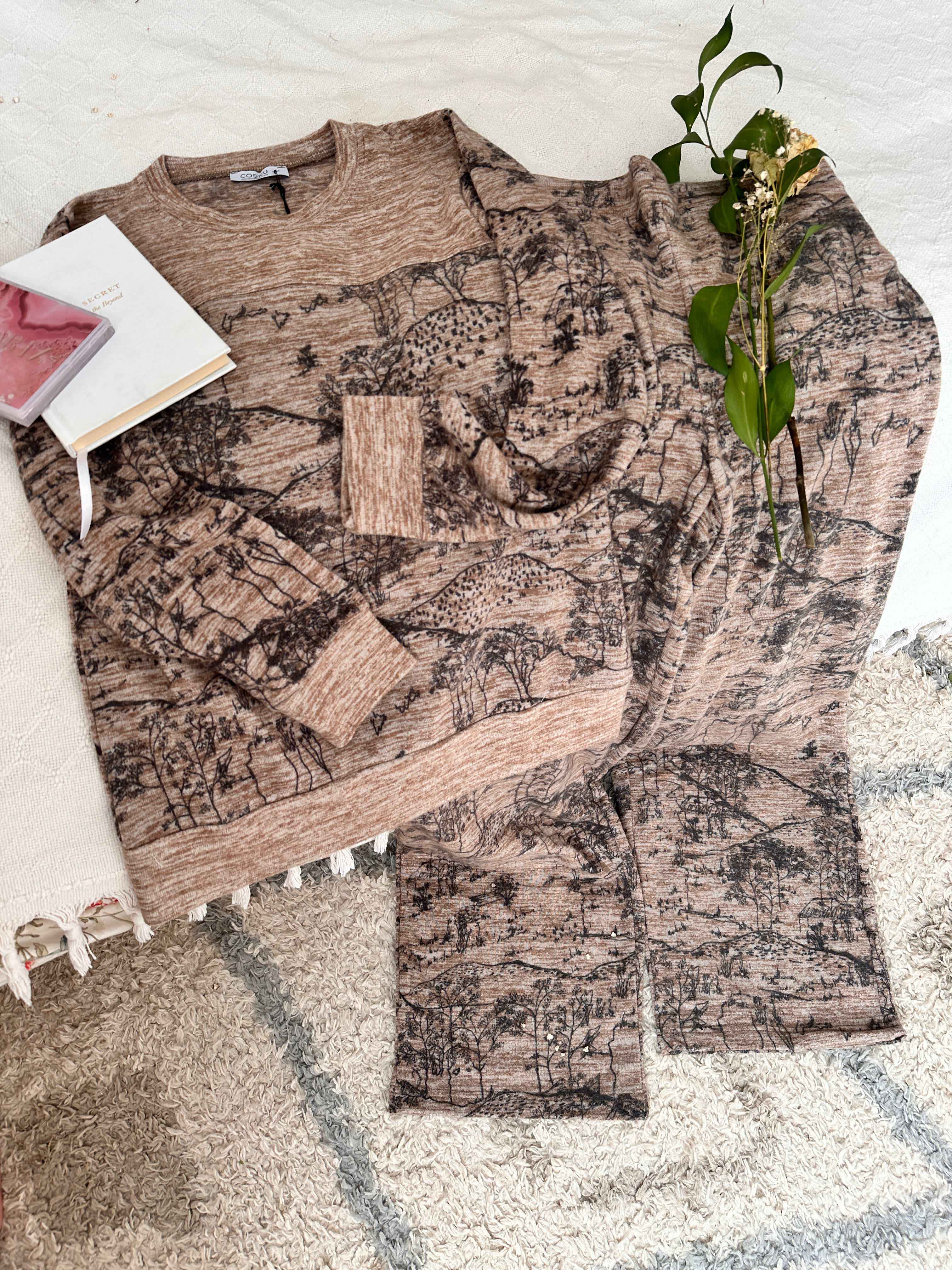 Homewear cosku nude dessin nature 