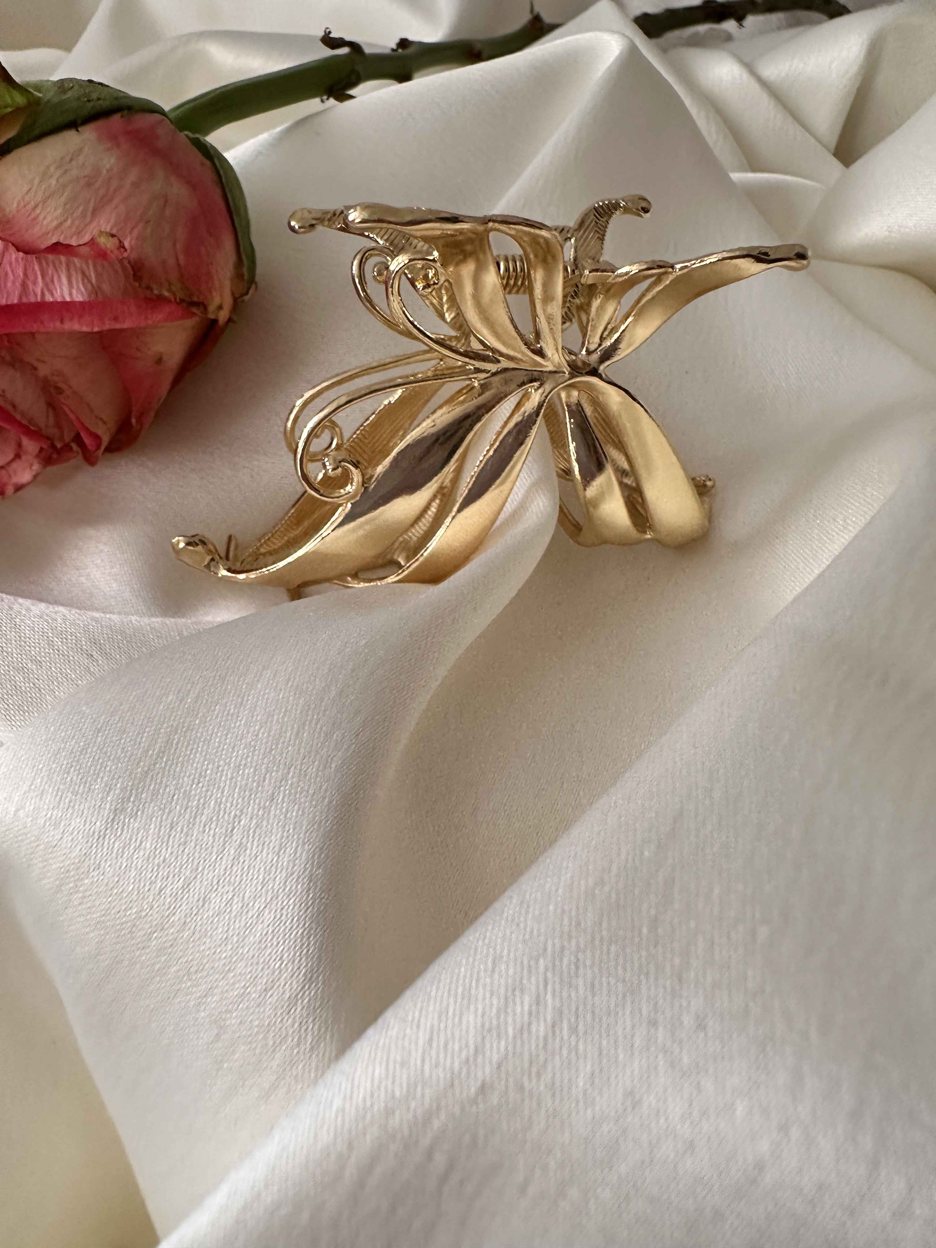 attache papillon doré 