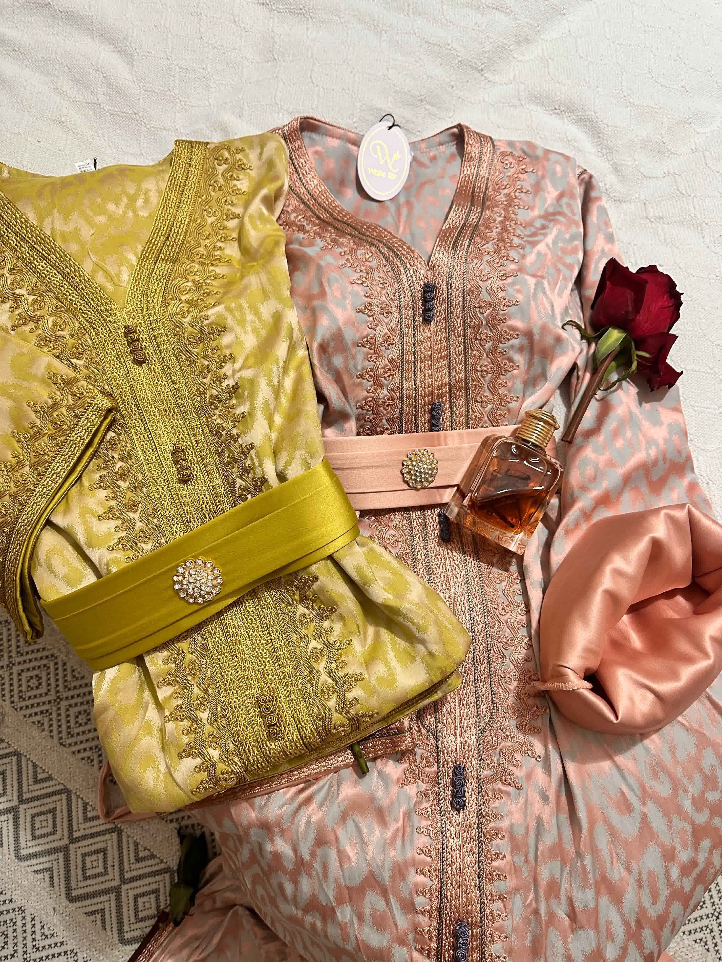 Caftan kemkha galon doublé 