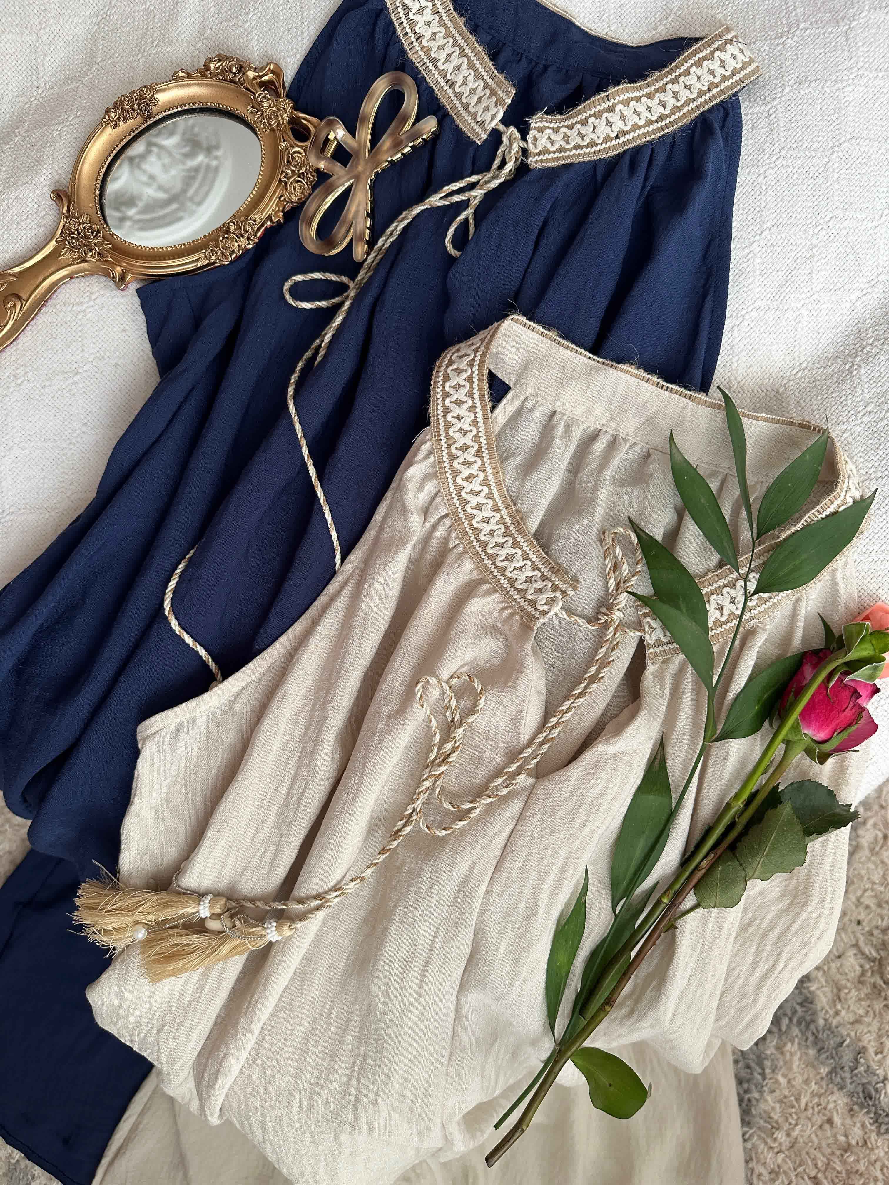 Robe lin galon khicha 