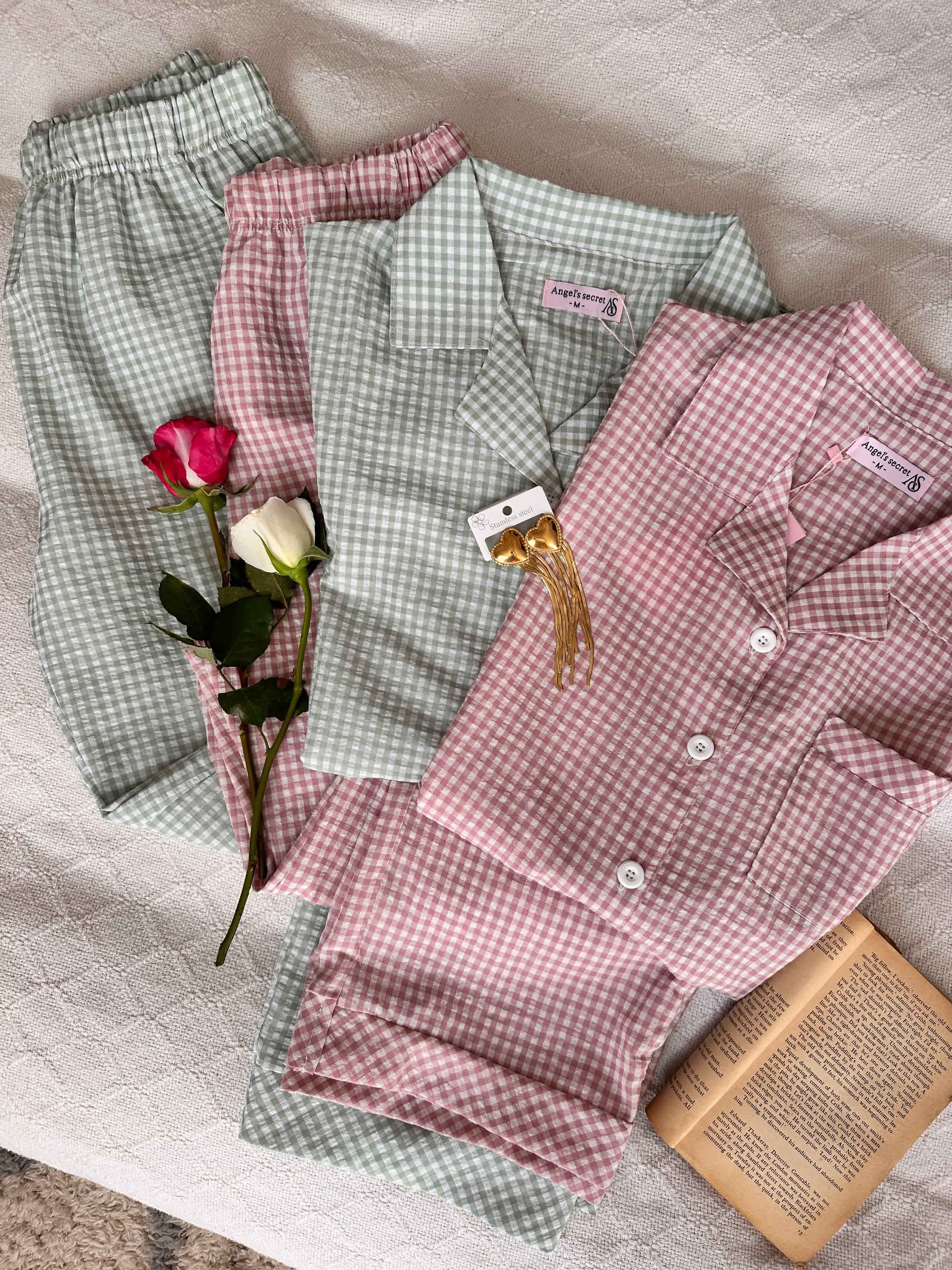 Pyjama Angel's Secret à carreaux pantalon 