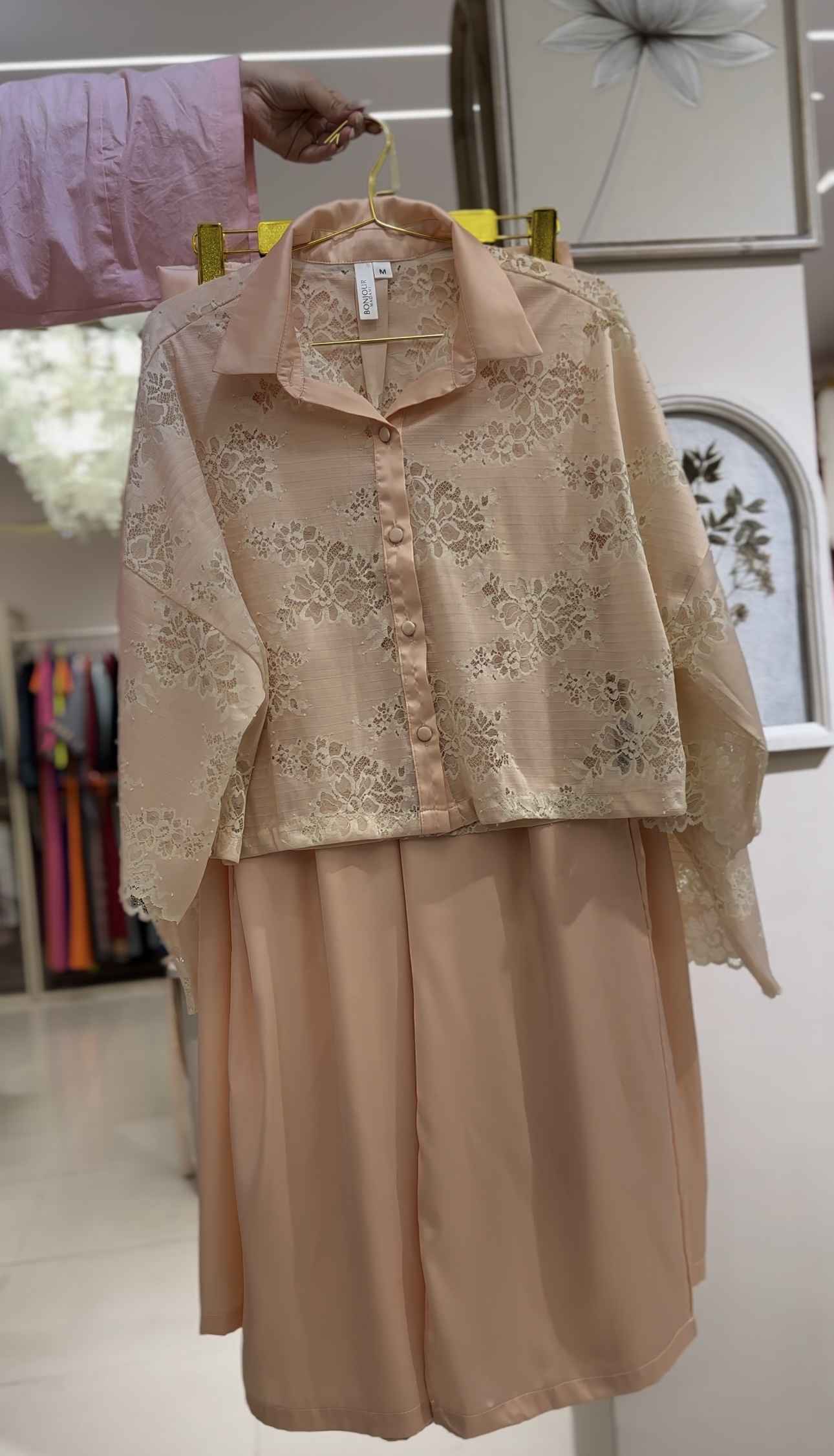 bridal set rose gueppure 