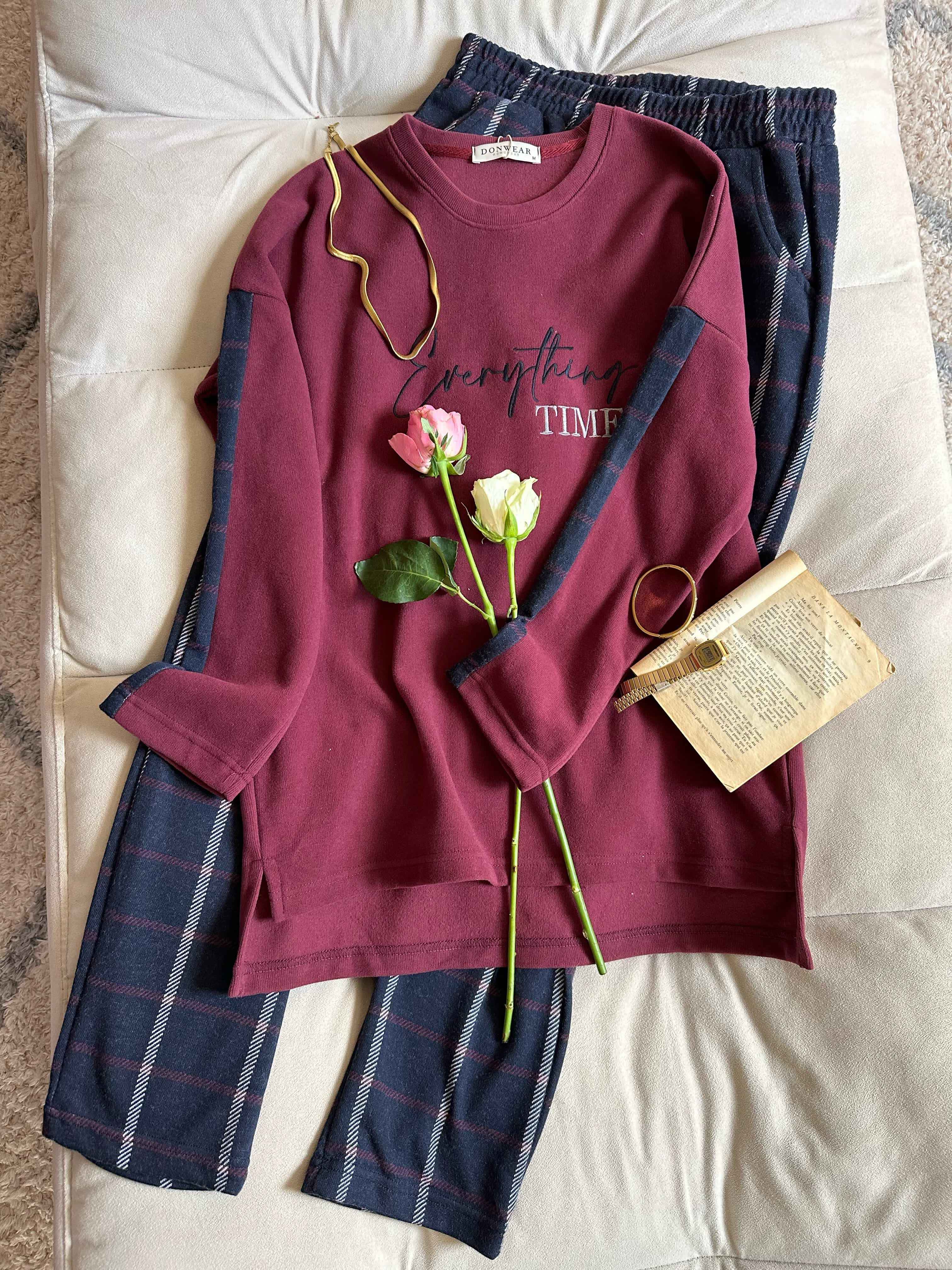 Homewear bugendy pantalon a carreaux