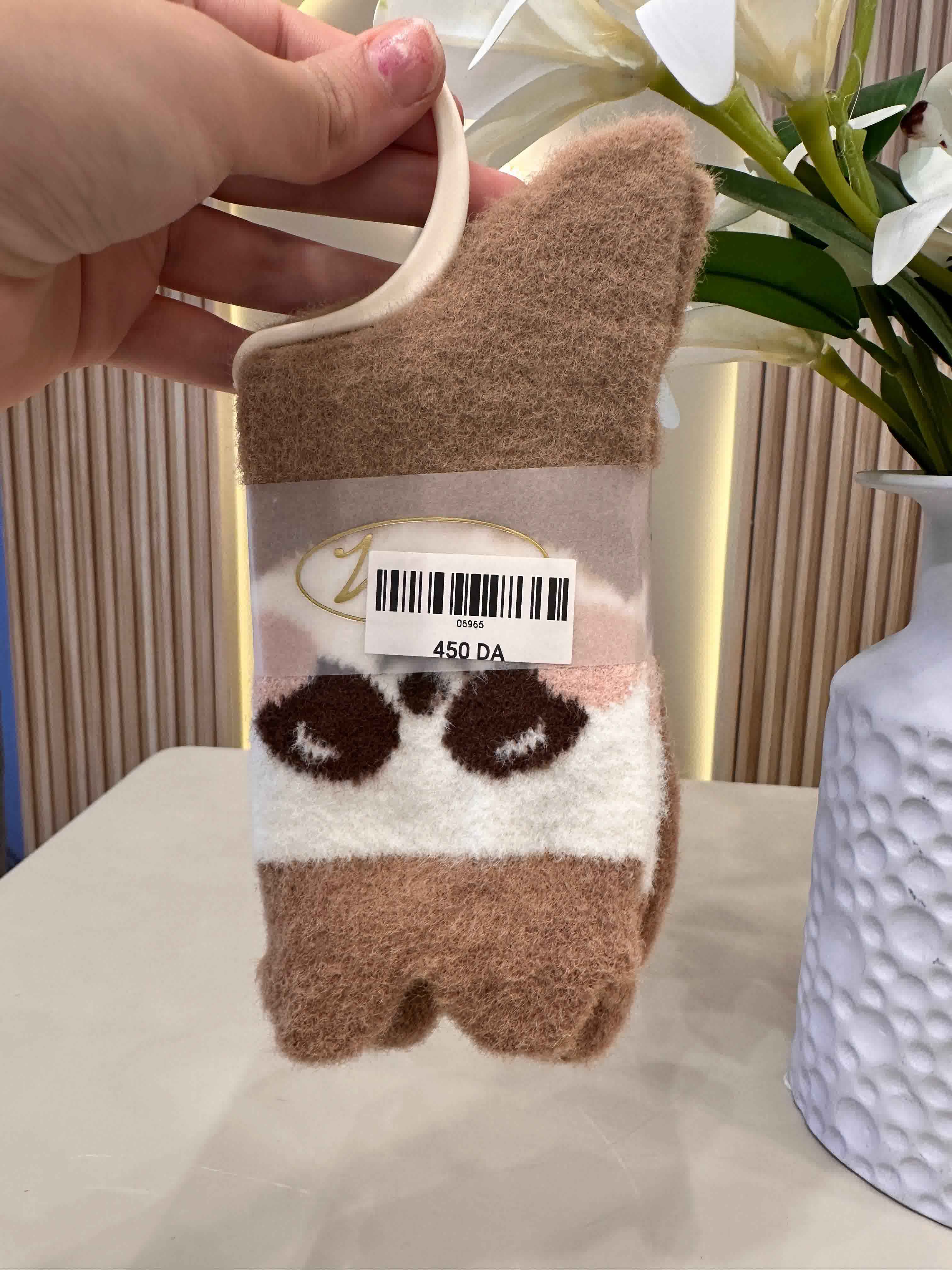 chaussette fluffy bear 