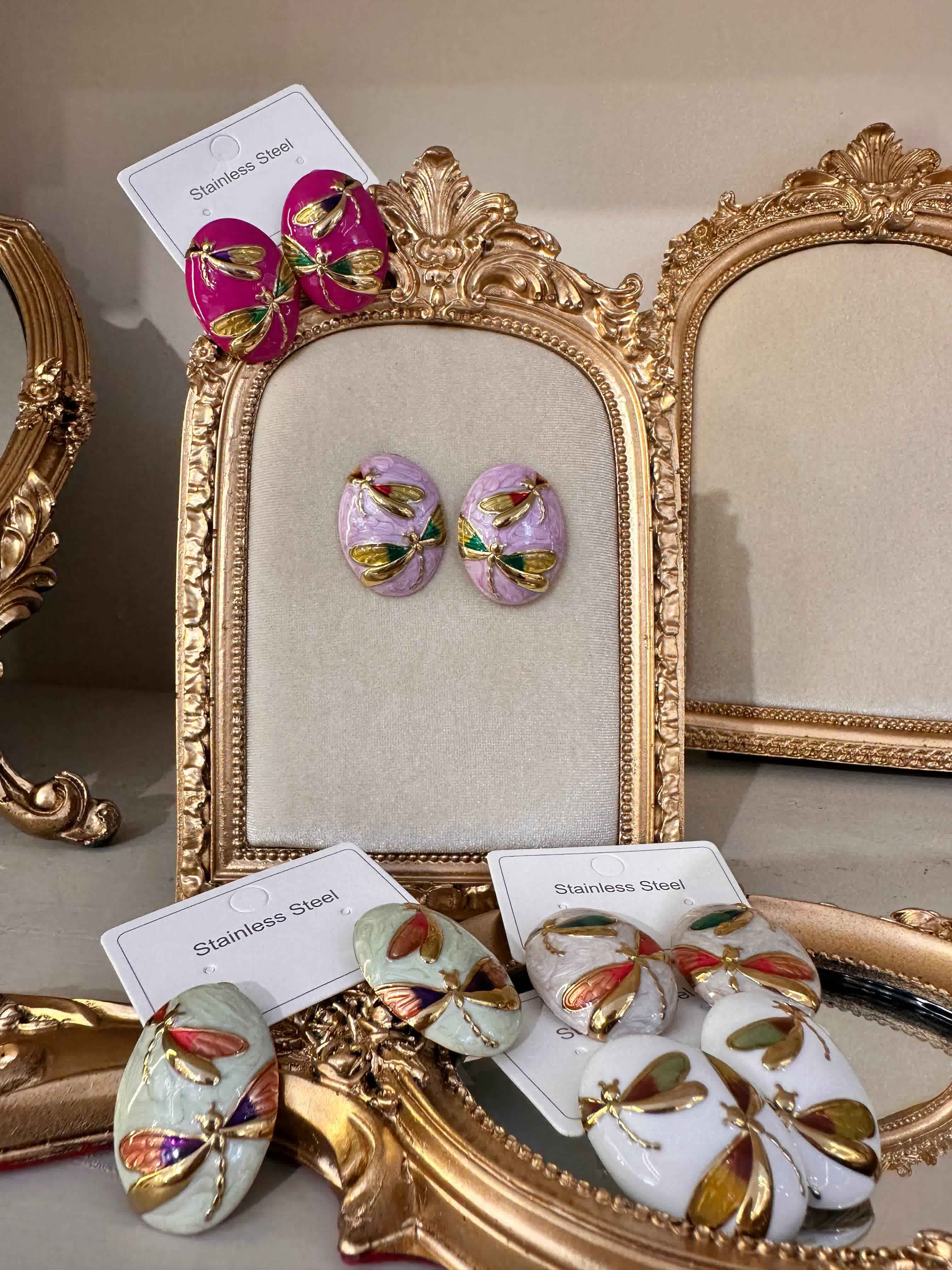 boucle resine papillon 