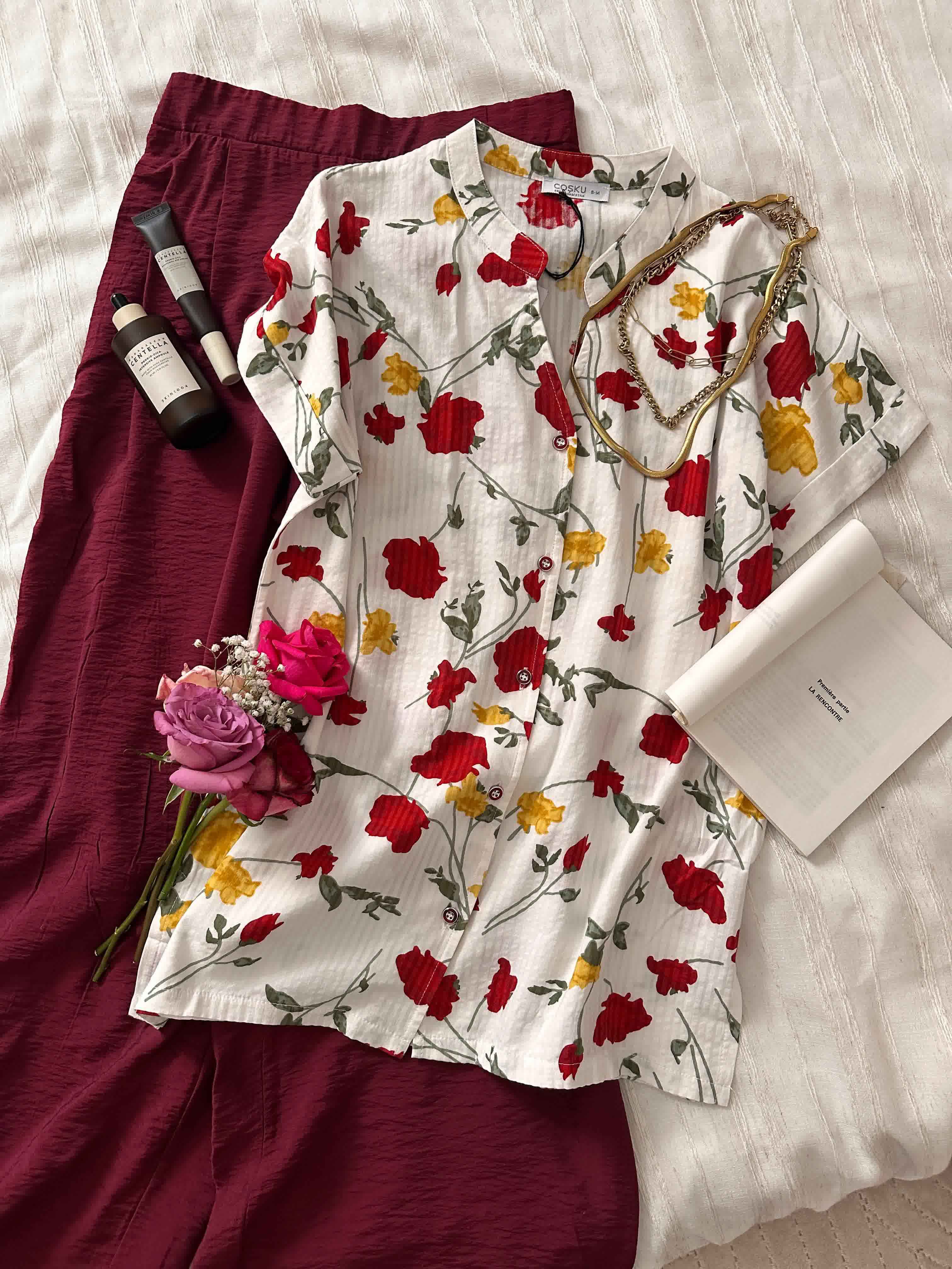 Homewear fleuri pantalon greunat 