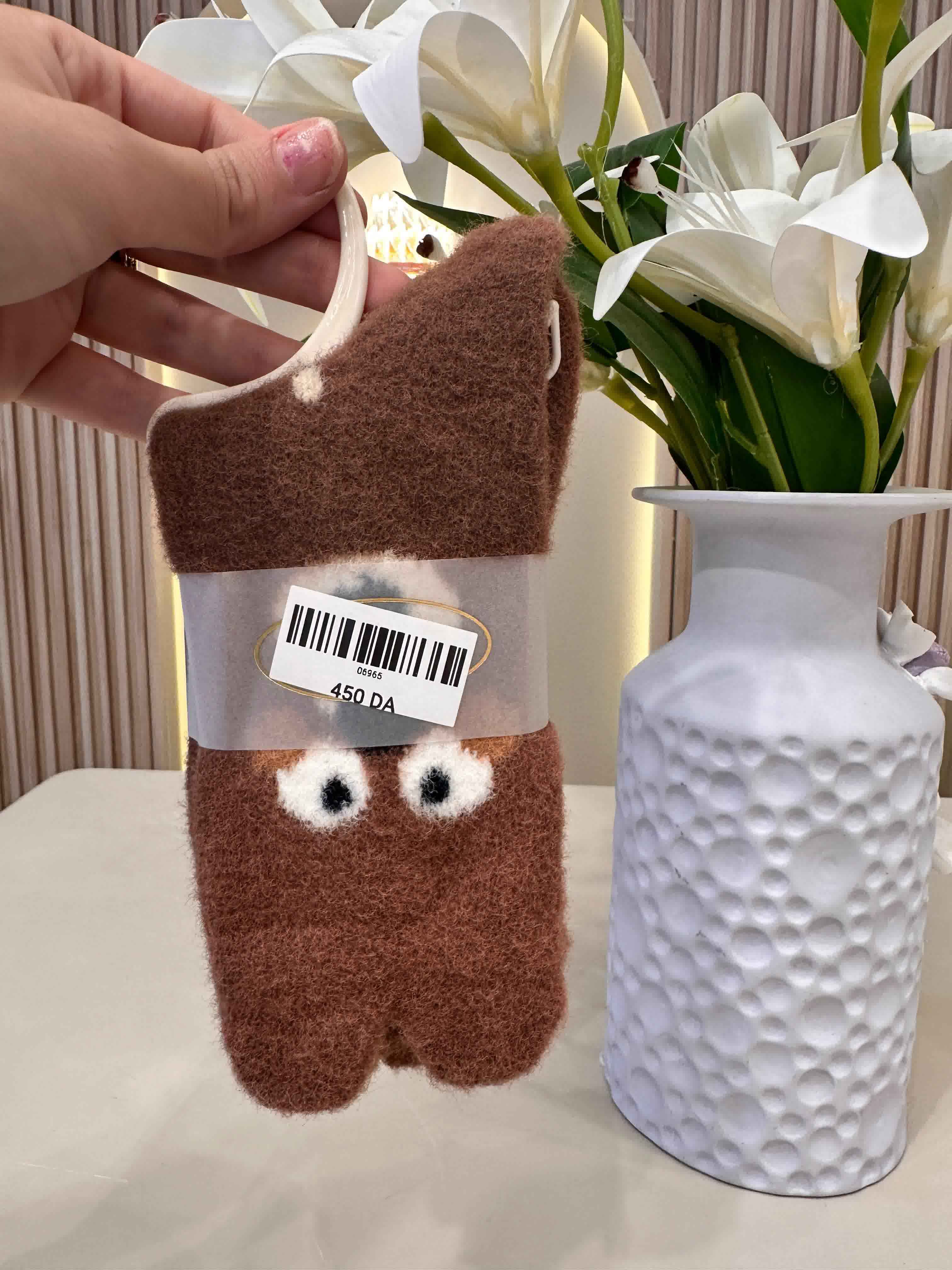 chaussette fluffy bear 