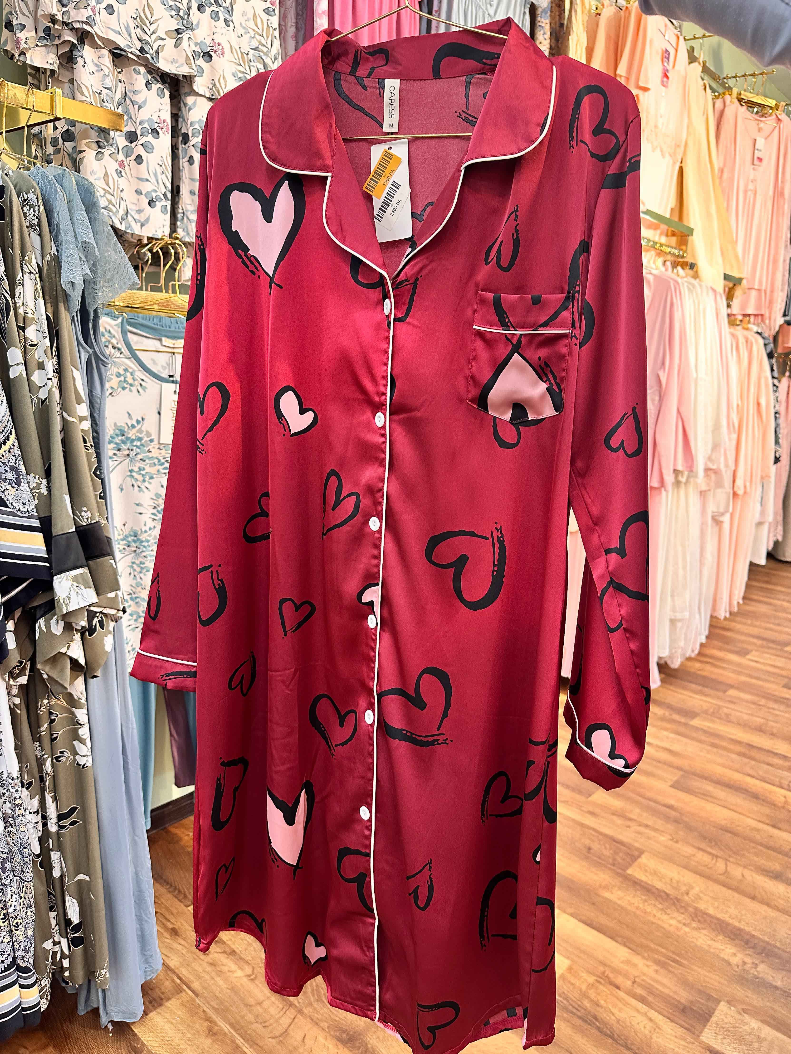 Robe satin coeur sketch