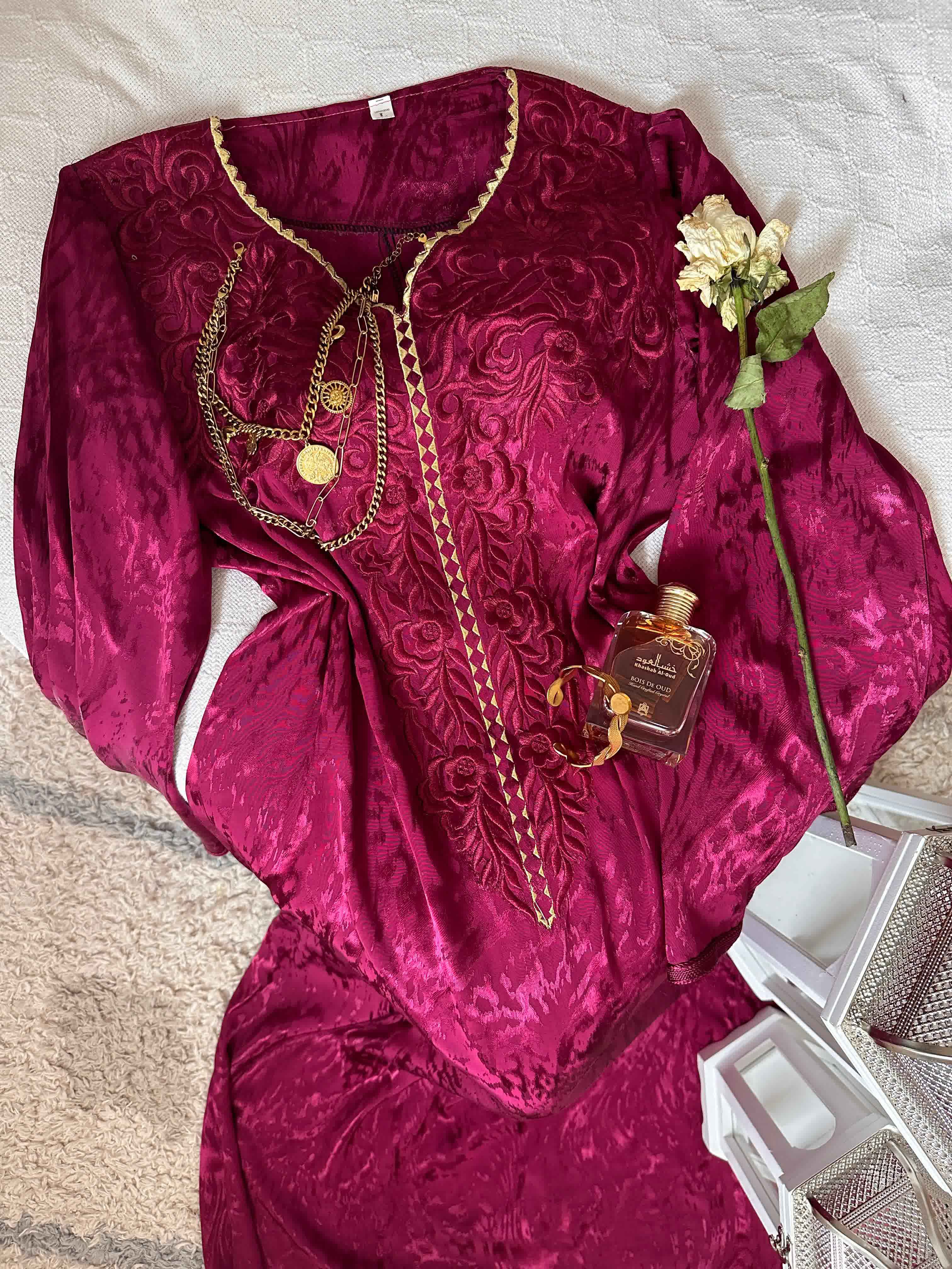 Robe kemkha broderie uni 