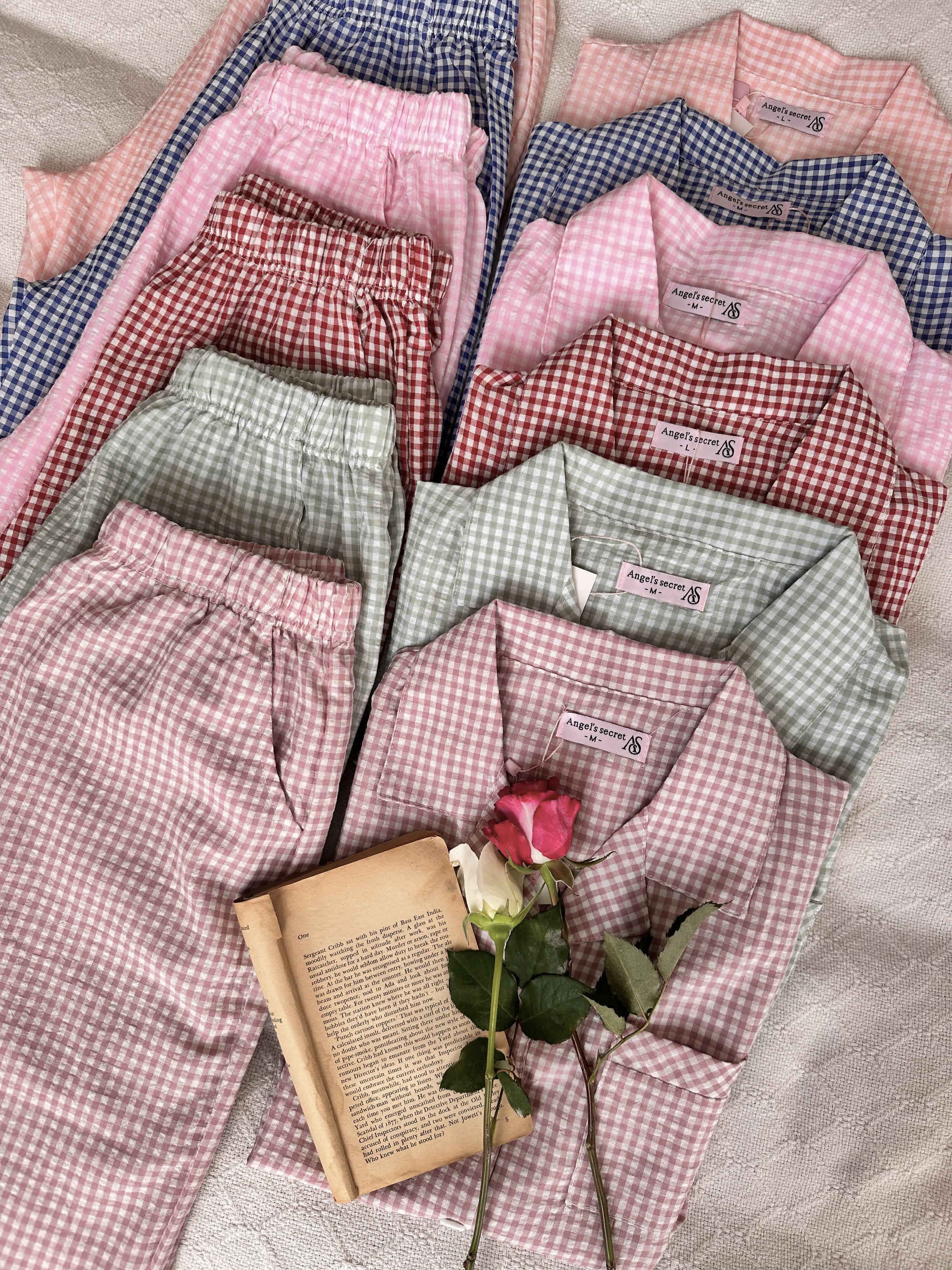 Pyjama Angel's Secret à carreaux pantalon 