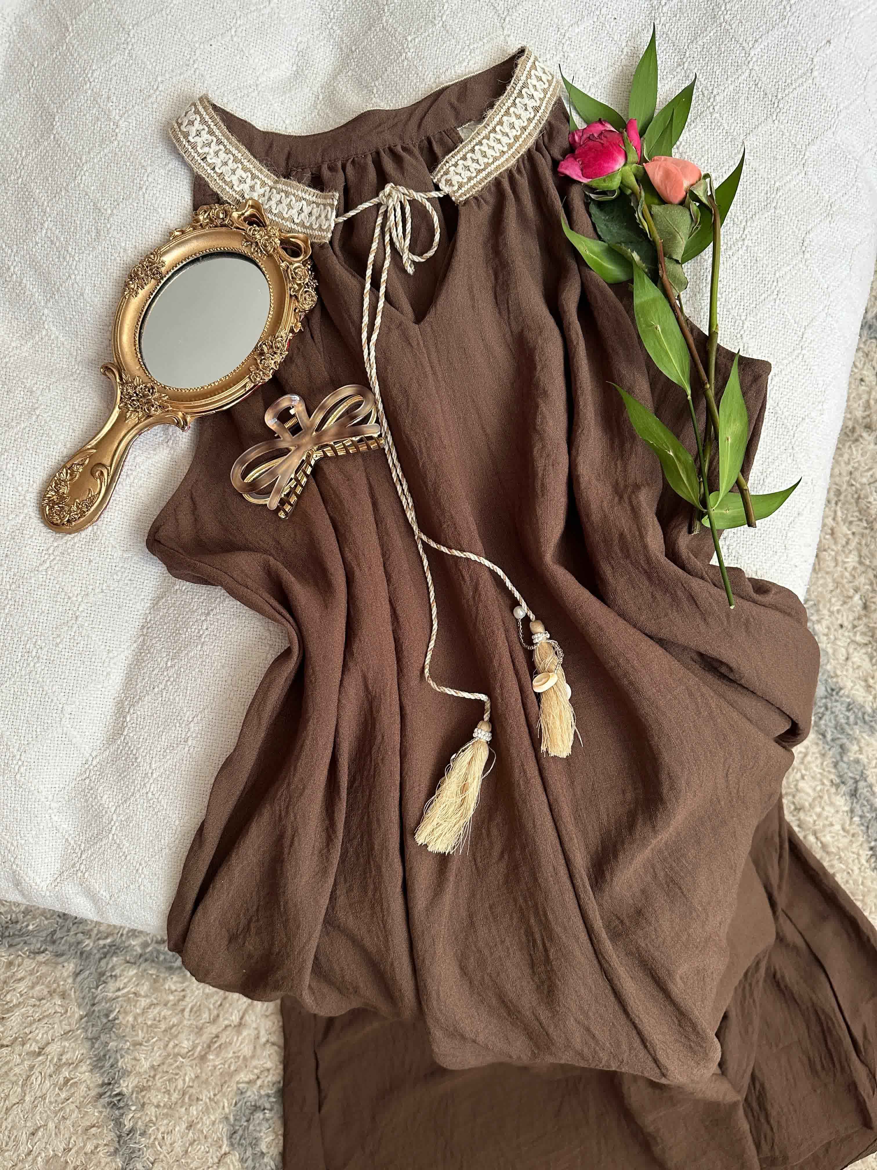 Robe lin galon khicha 