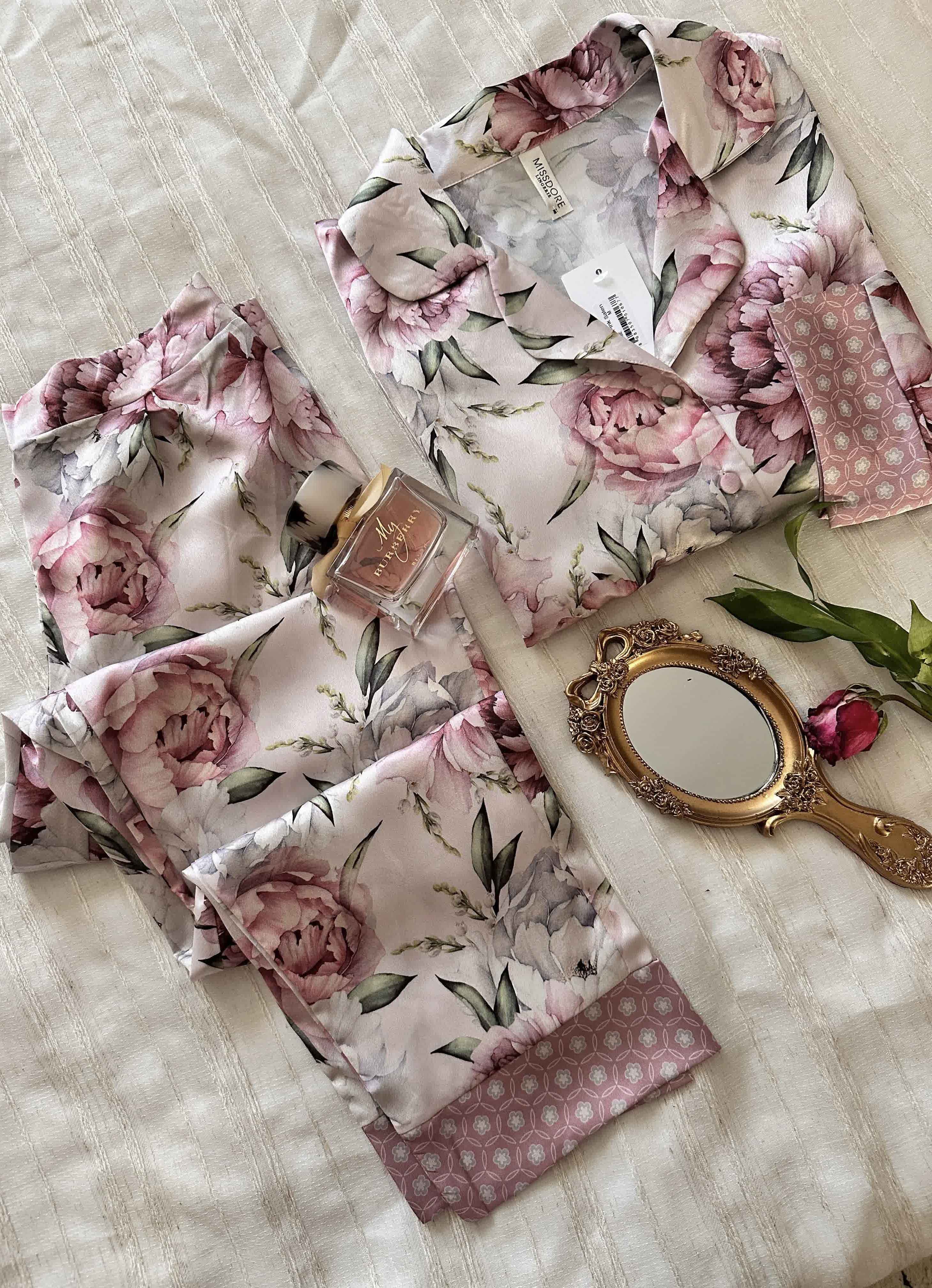 Pyjama MD rose satin 