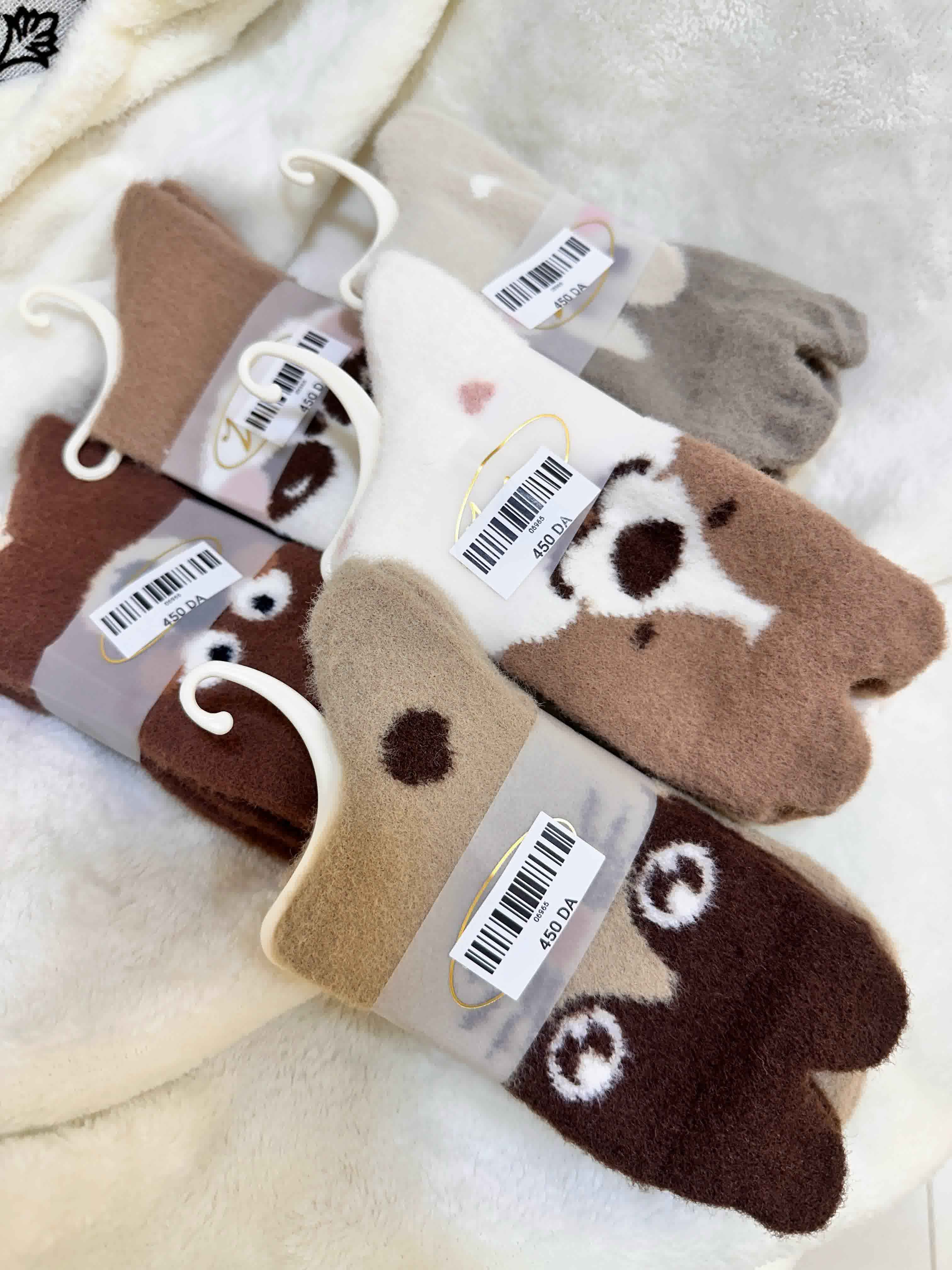 chaussette fluffy bear