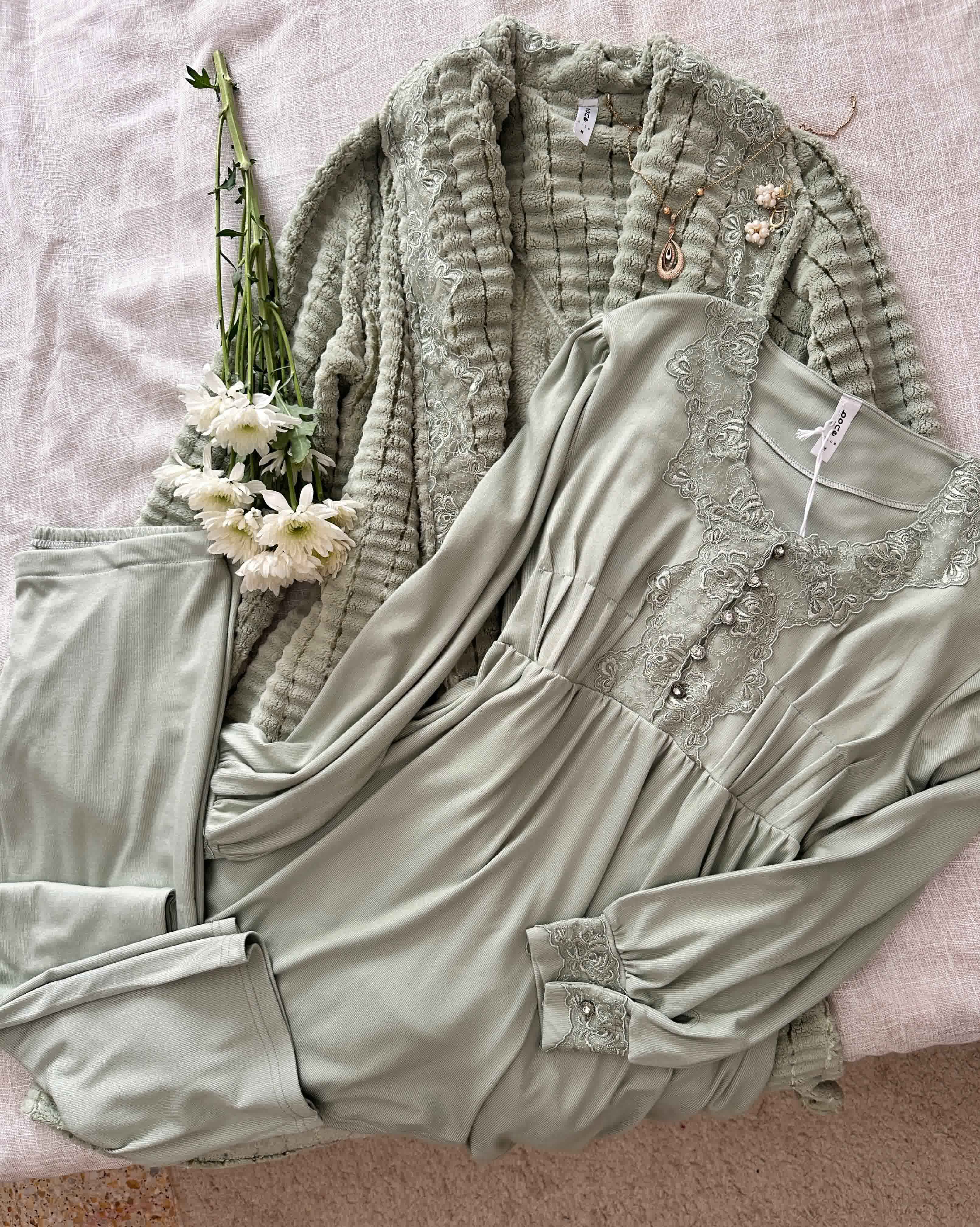 3 pieces Bone polaire