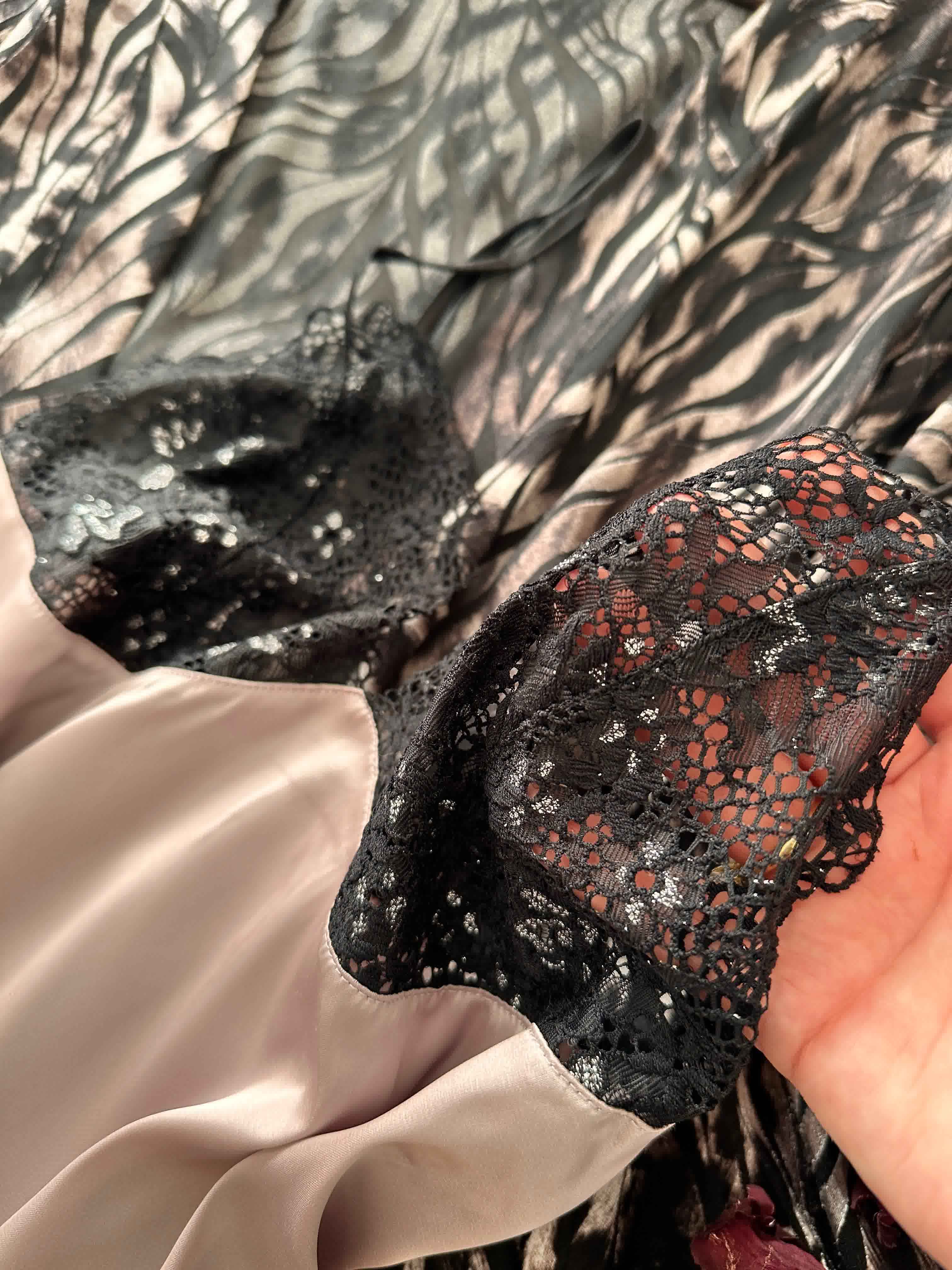 Deshabillé Bonjour violet/noir 