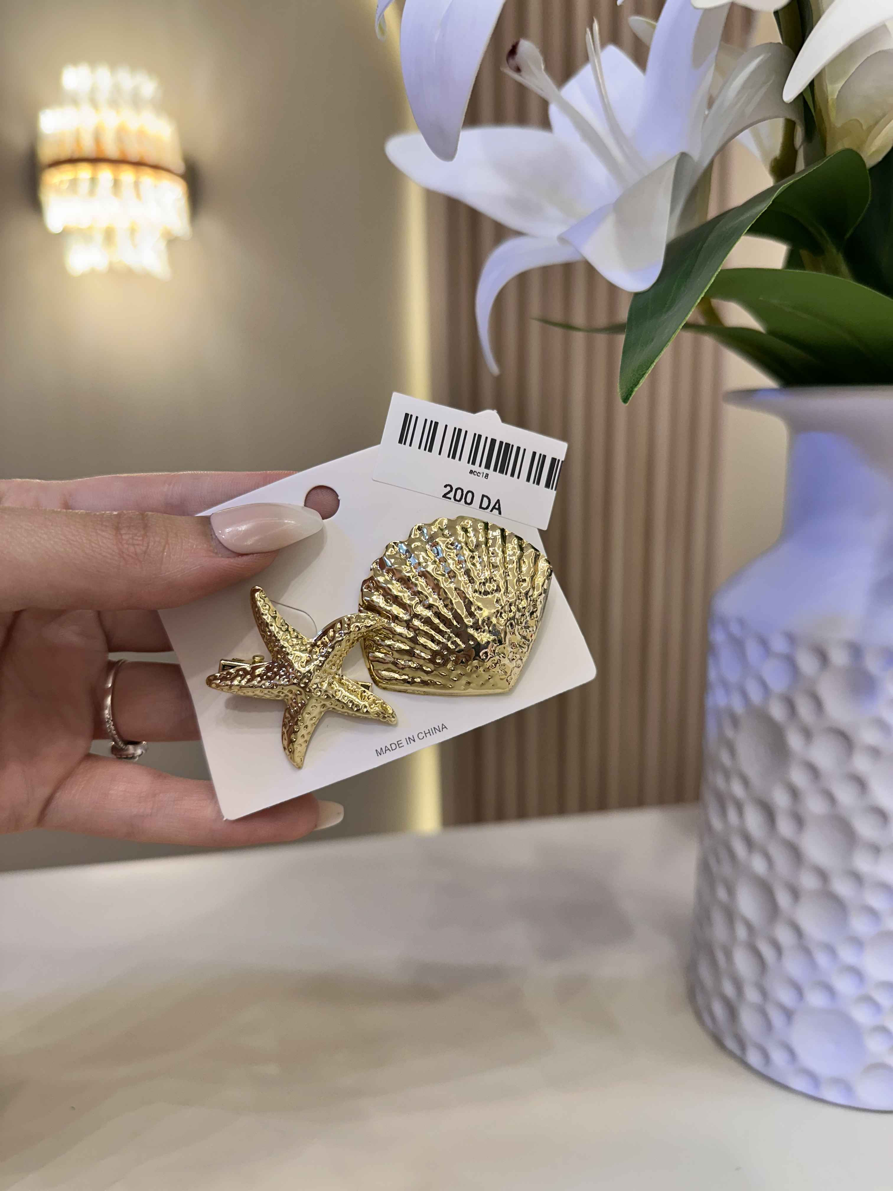 broche coquillage etoile