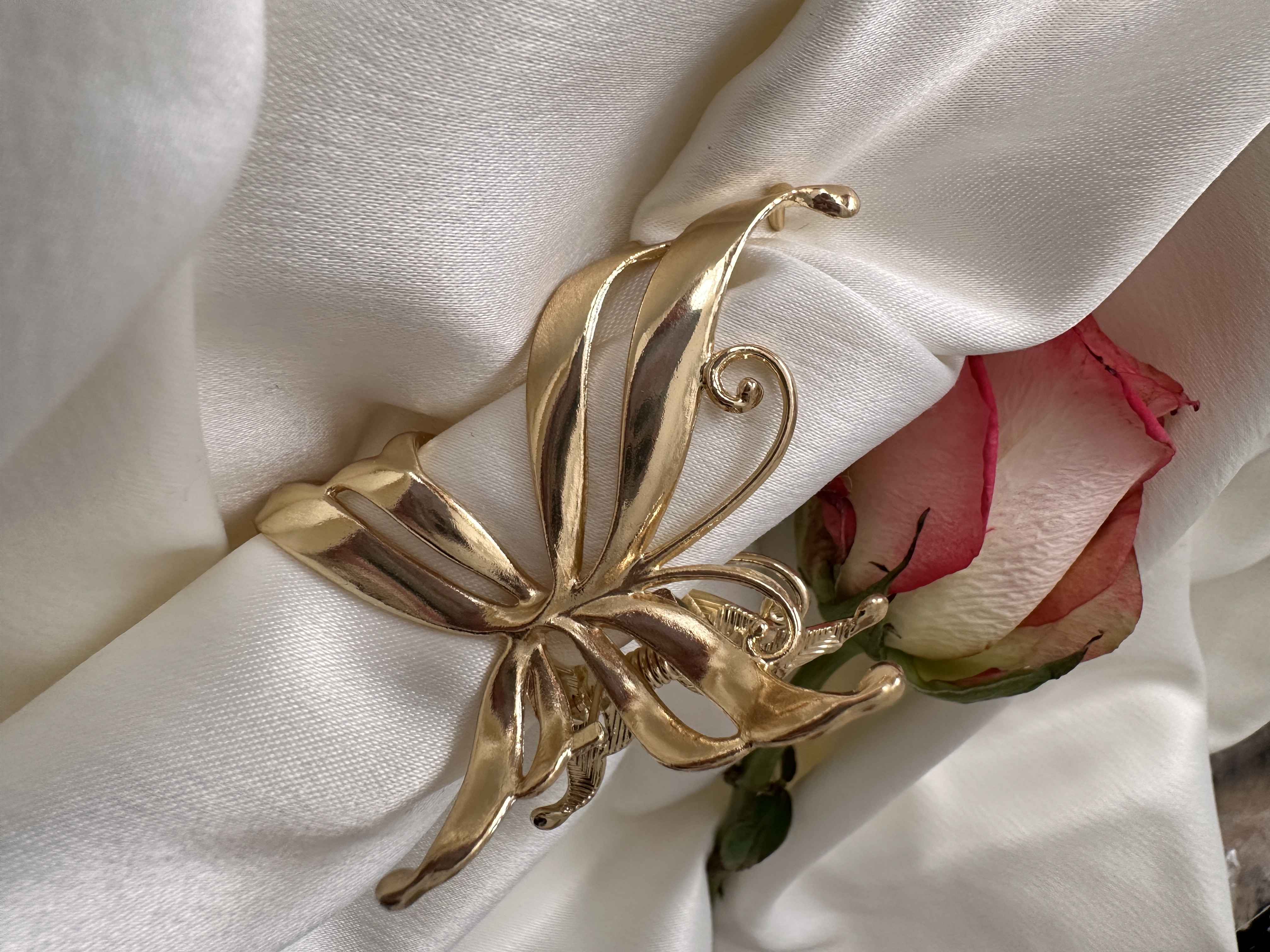 attache papillon doré