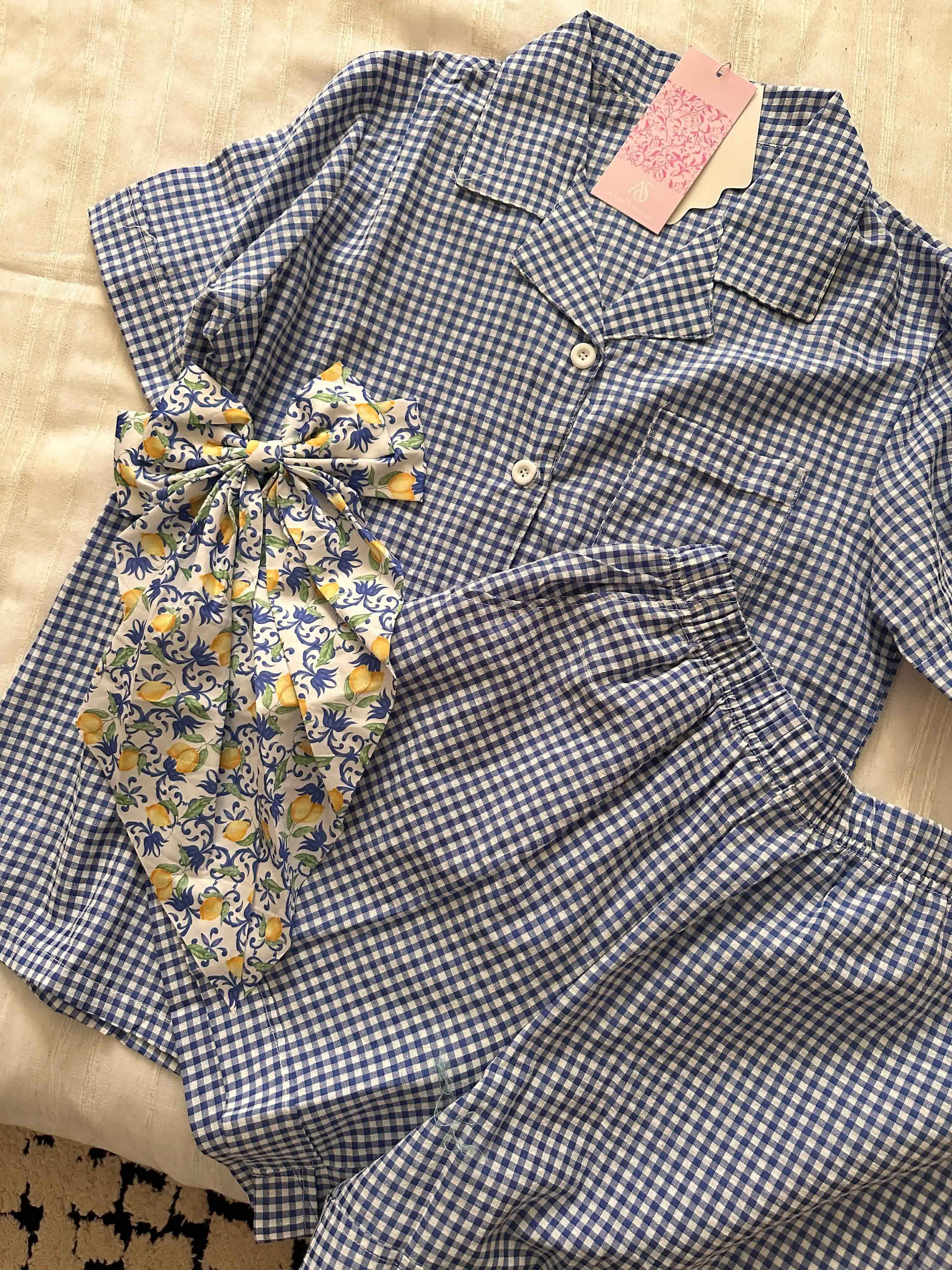 Pyjama Angel's Secret à carreaux short 