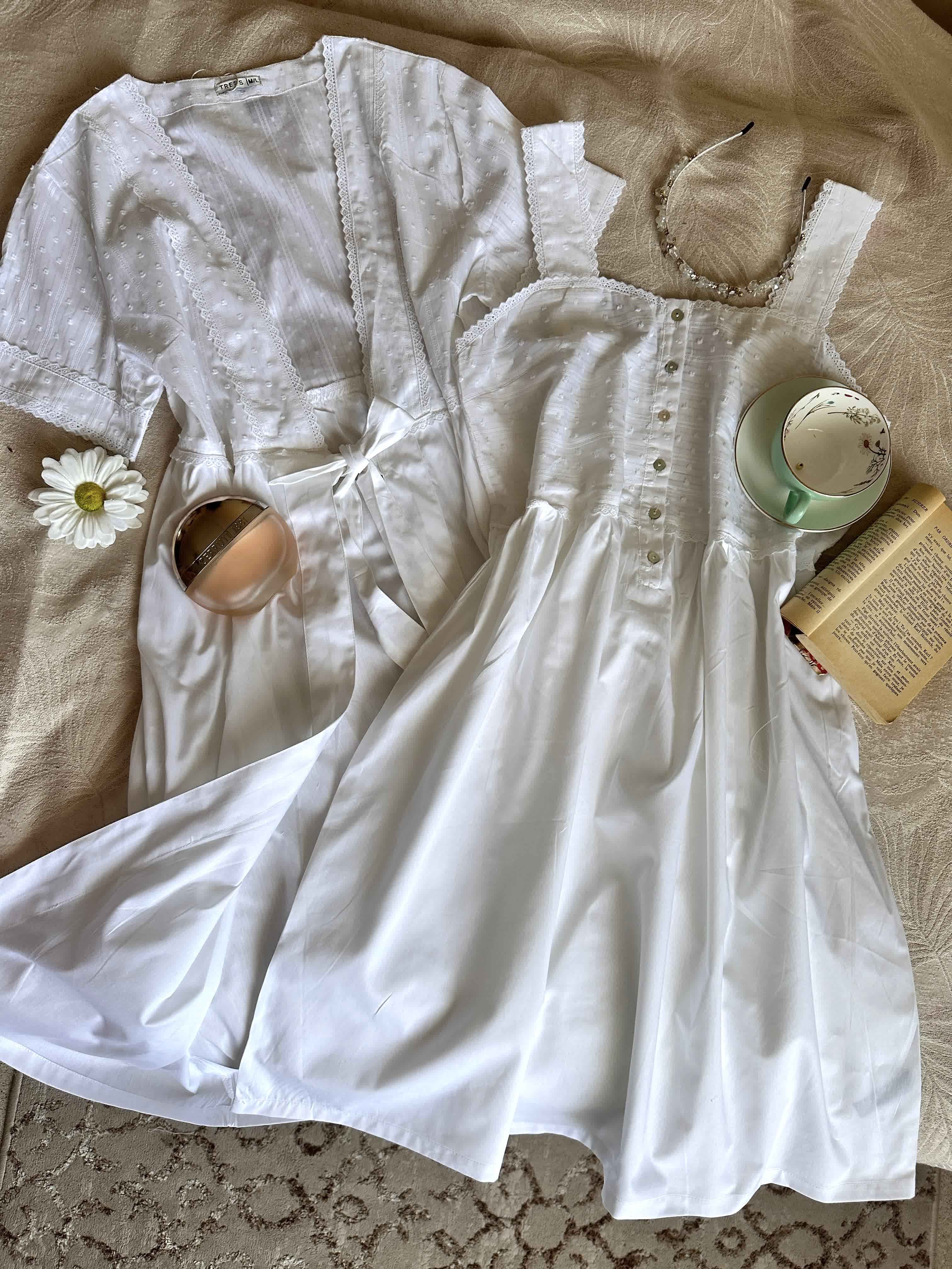 Deshabillé Tress uni coton 
