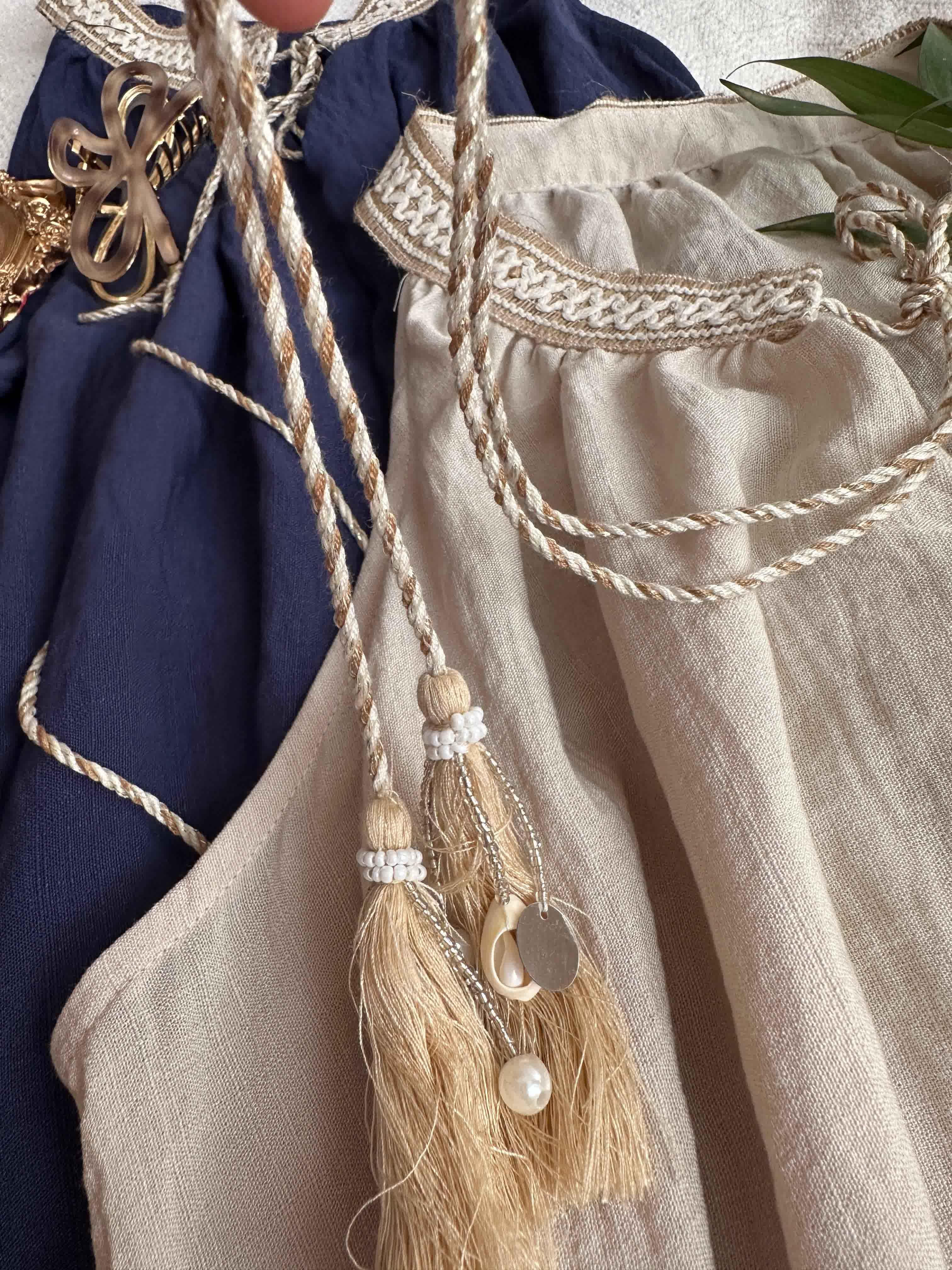 Robe lin galon khicha 