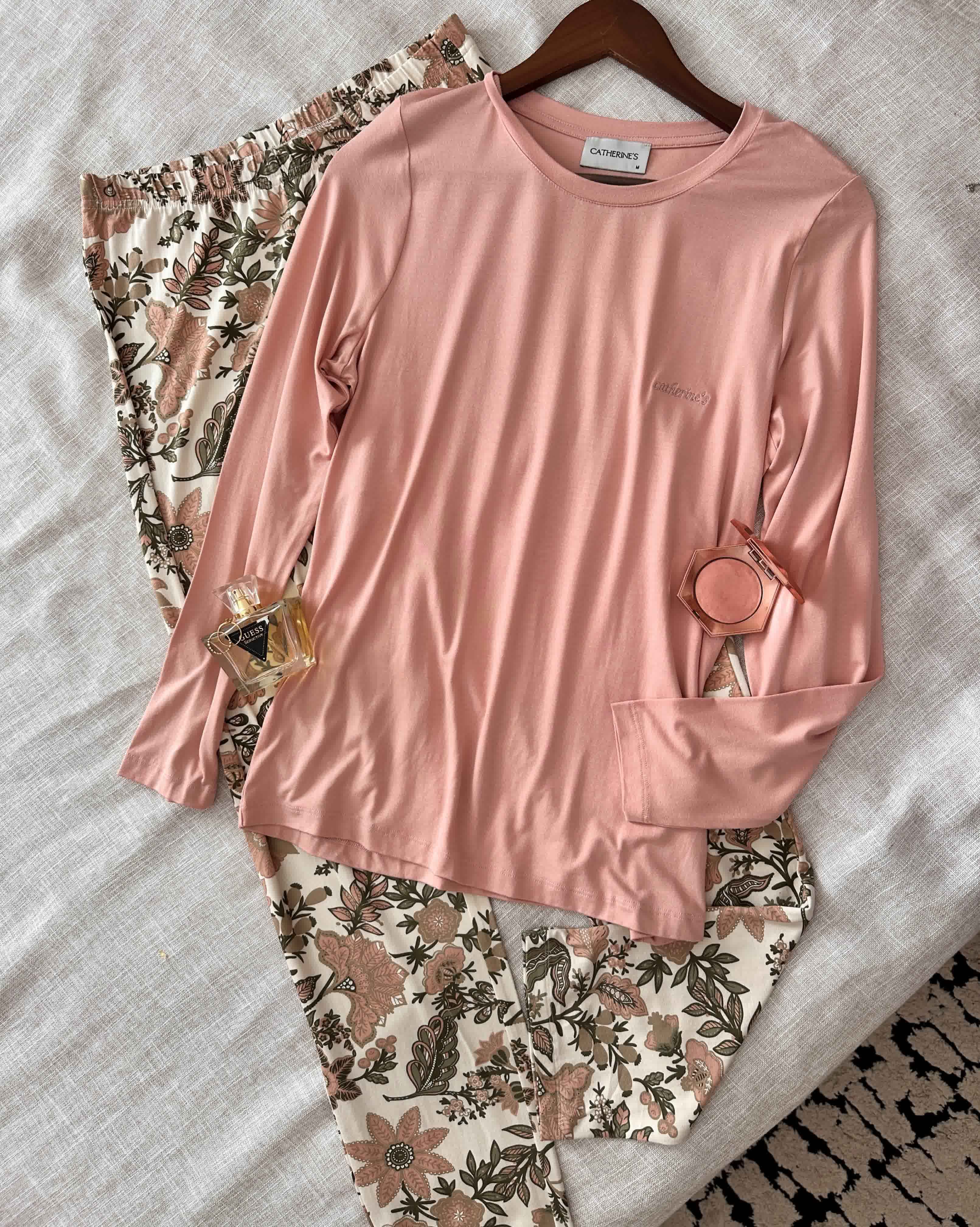 Pyjama Catherine s rose / maron