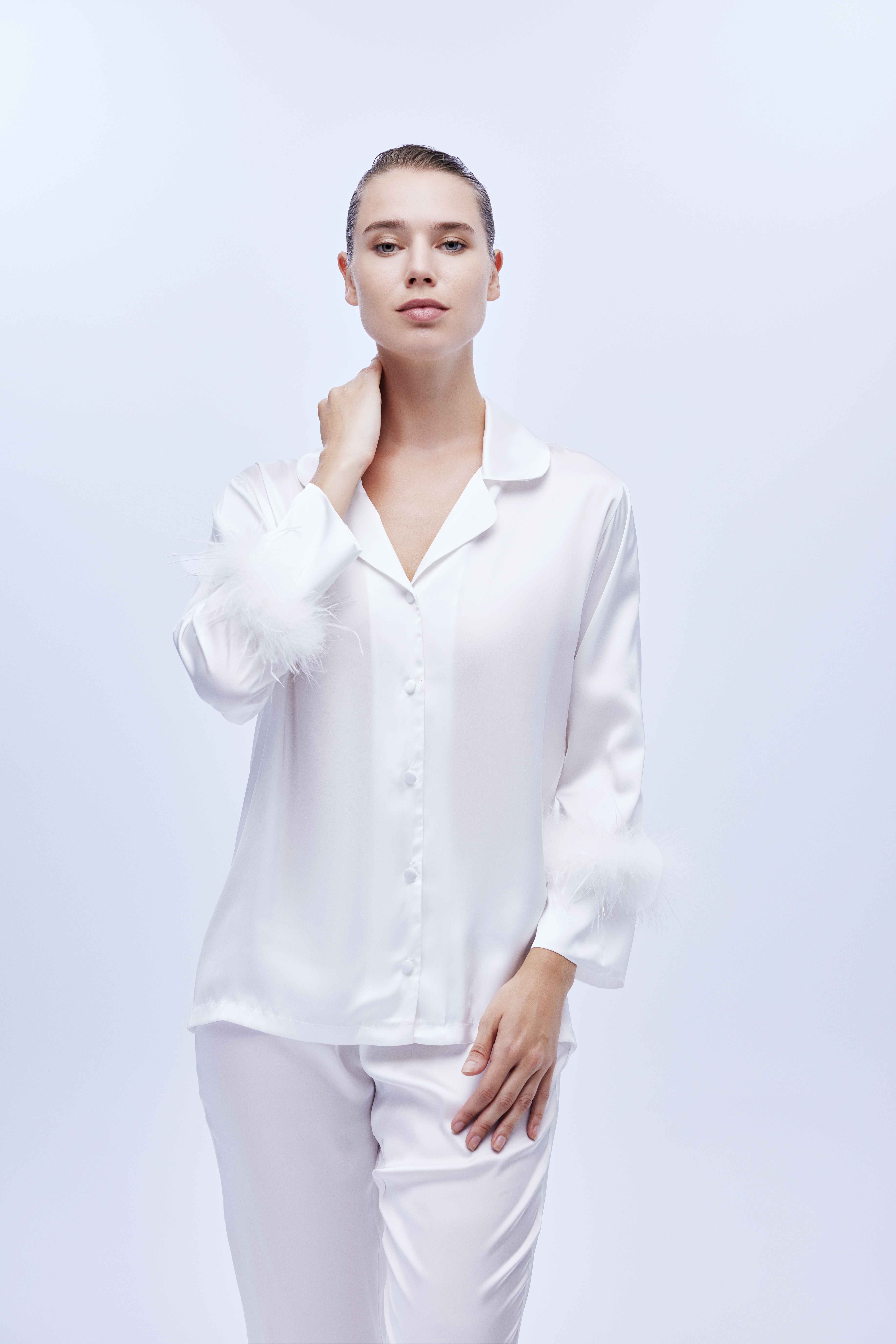 pyjama bonjour blanche fourrure 