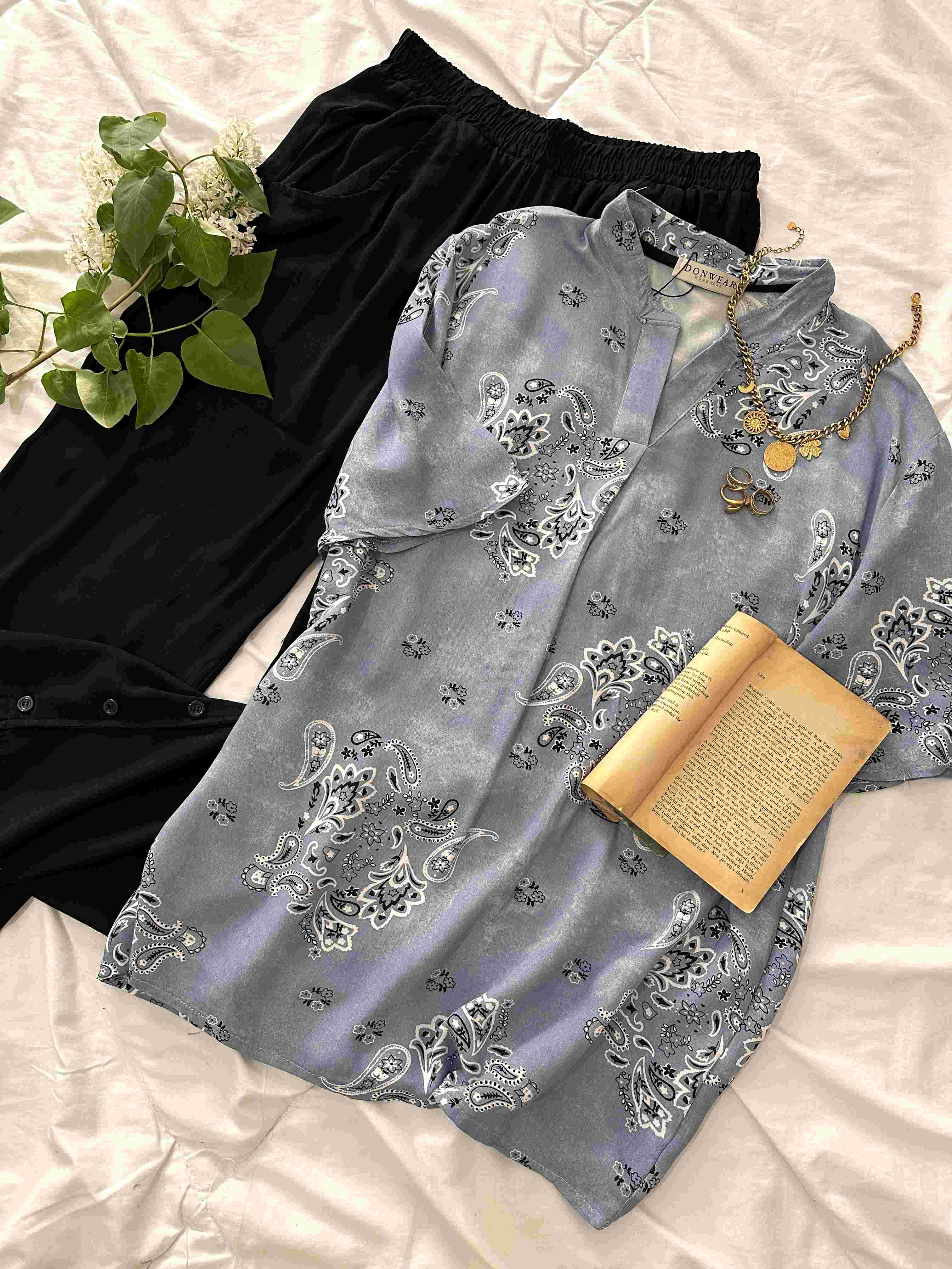 homewear haut bleu jeans