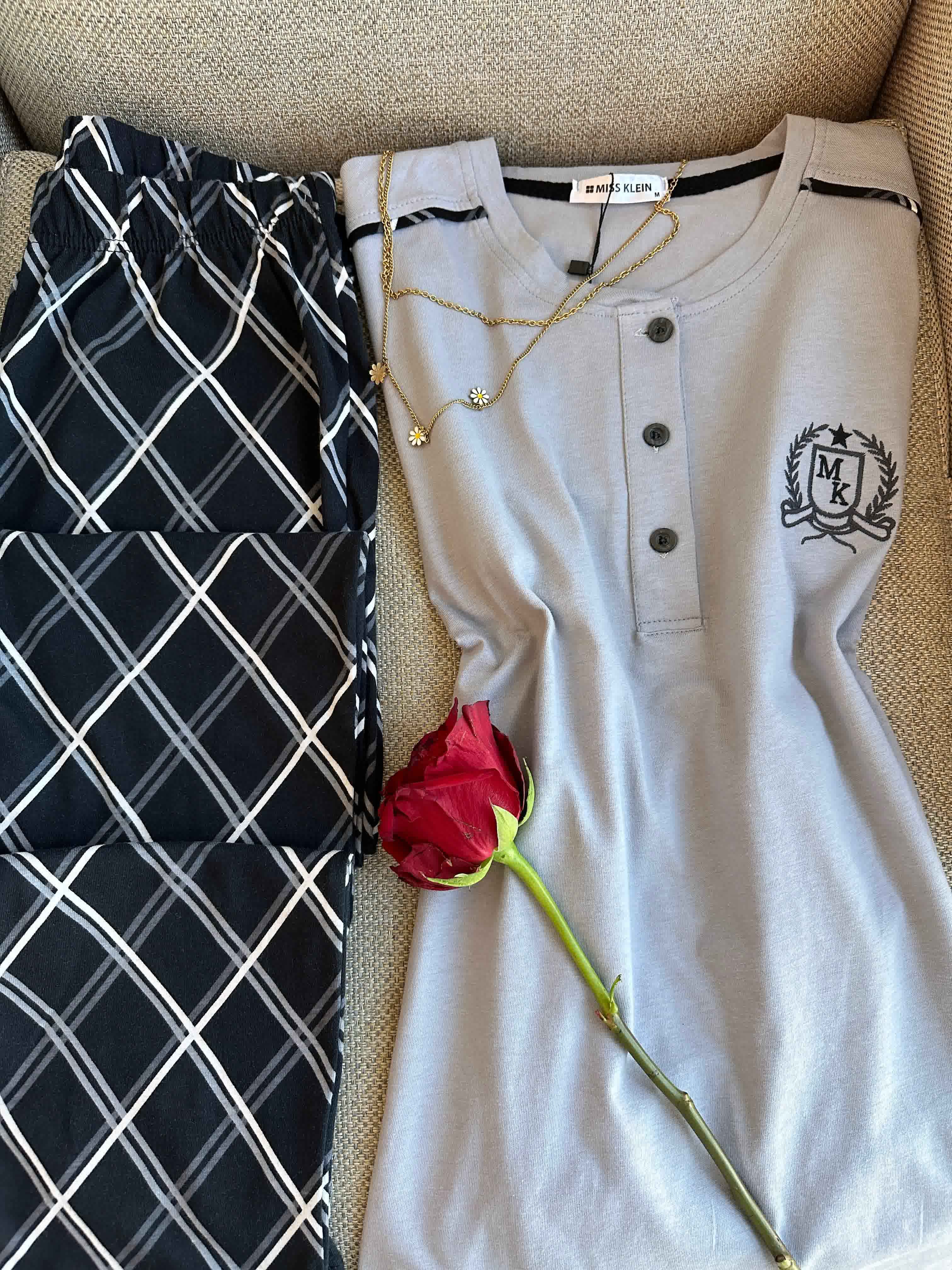 pyjama miss klein gris 