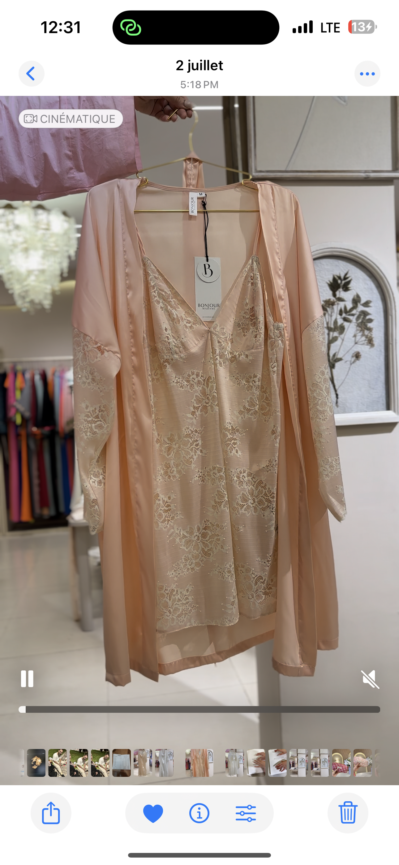 bridal set rose gueppure 