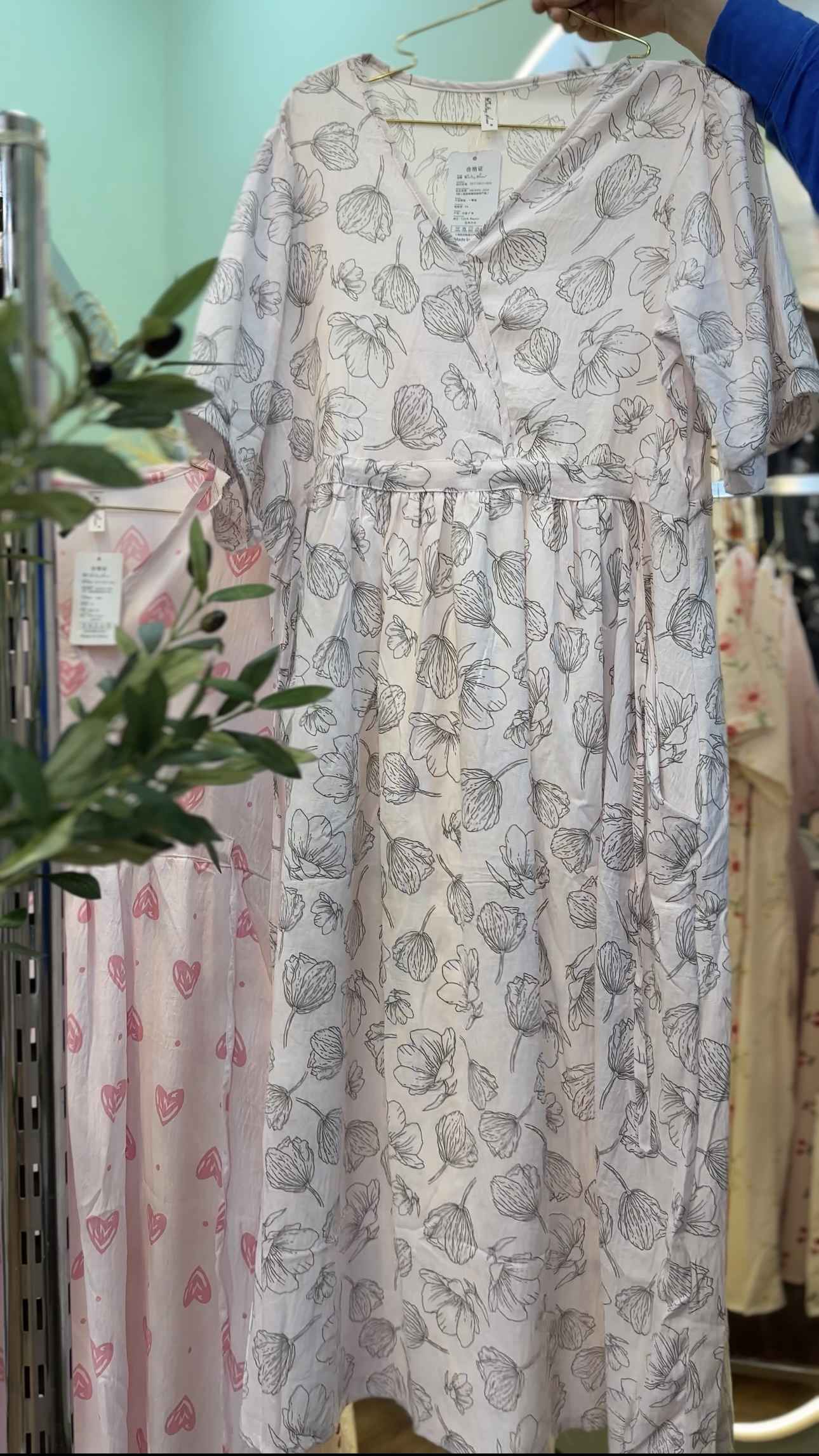 robe crepe de coton cache coeur 