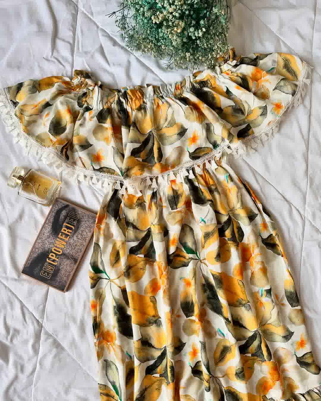 robe ipekmood leaf jaune