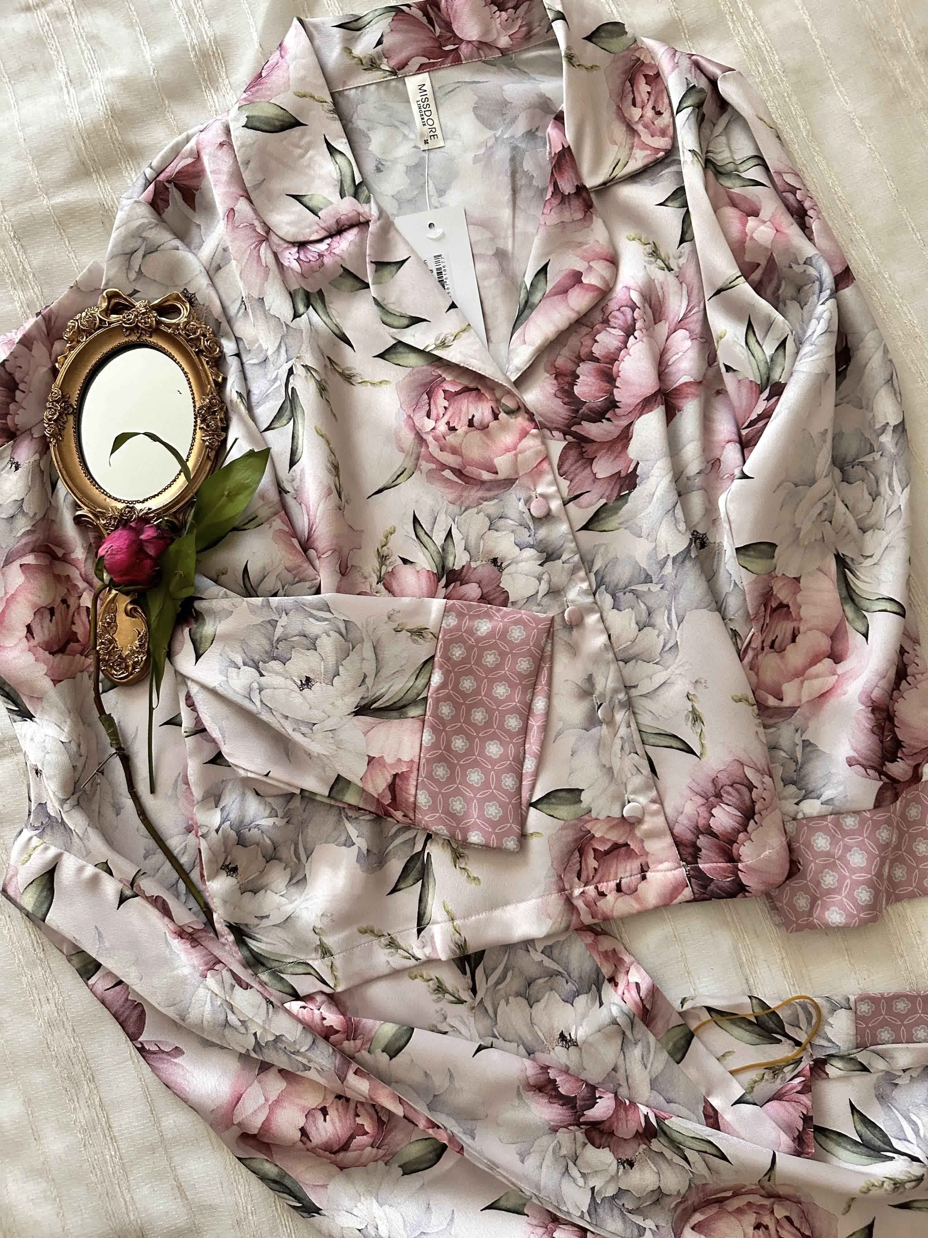 Pyjama MD rose satin 