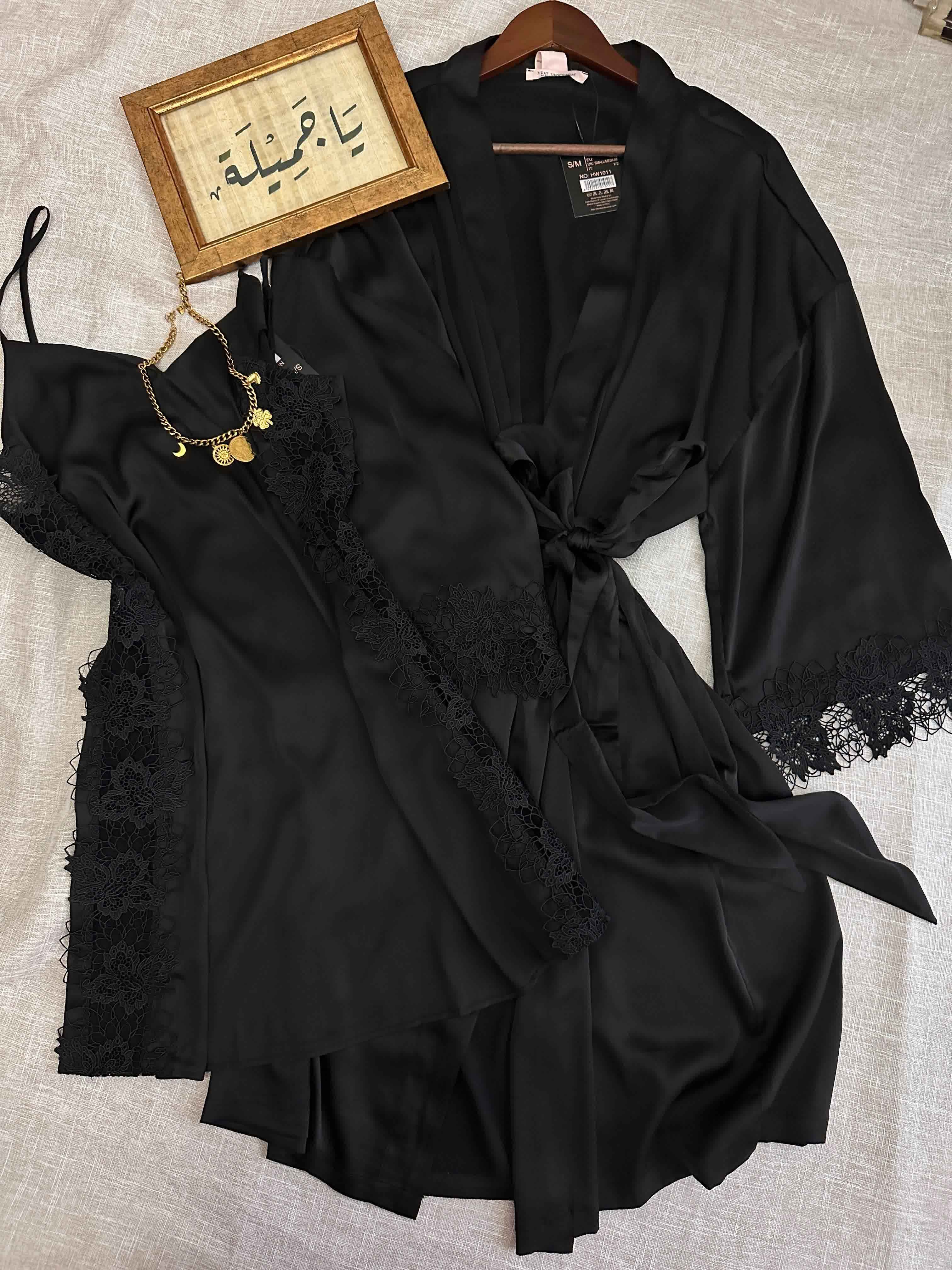 Déshabillé H guipure fleuri 