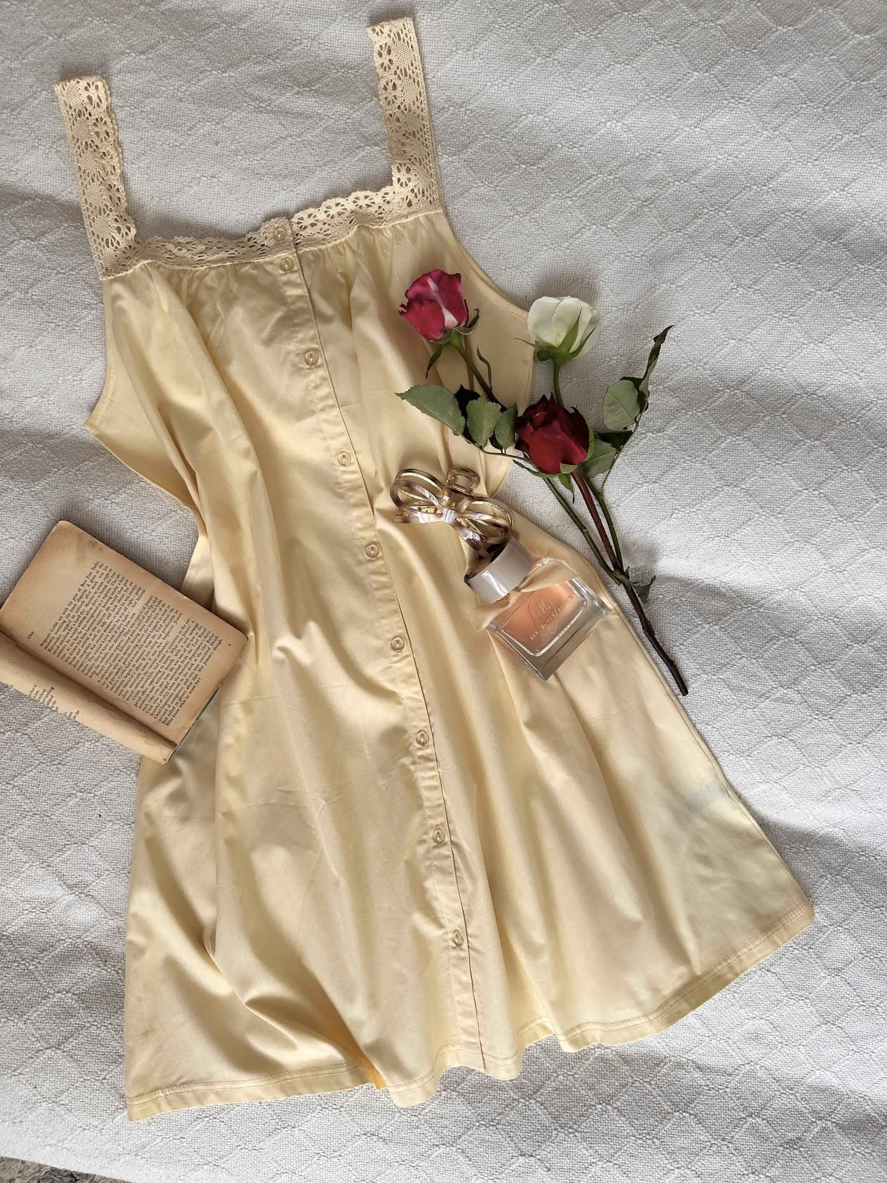 Robe lin feston crochet 