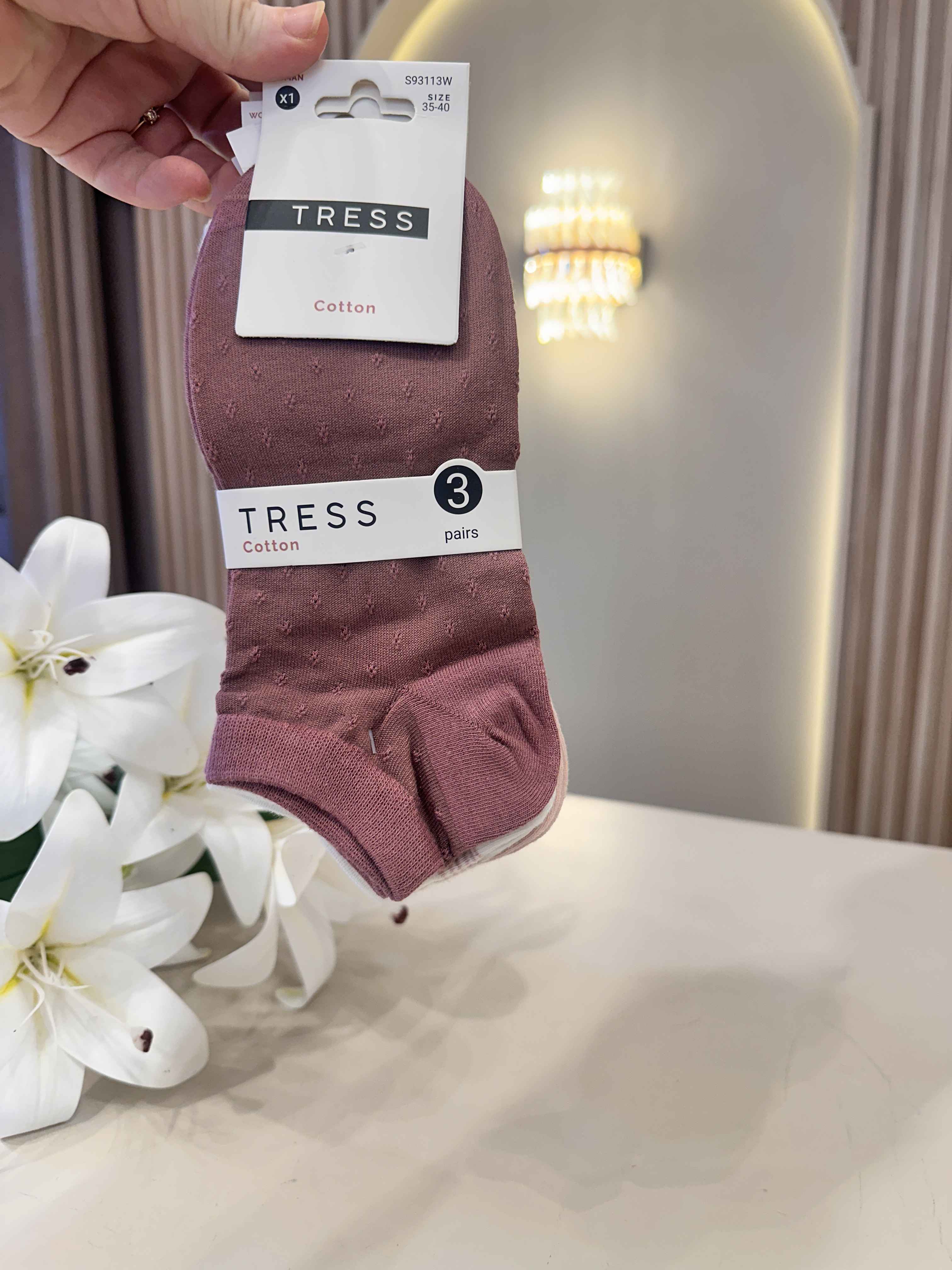 Chaussettes Tress rose 