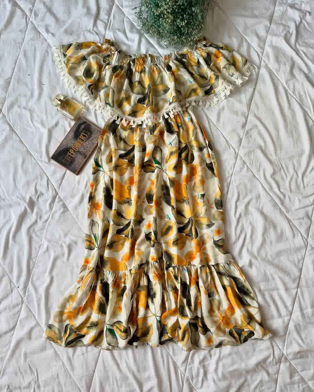 robe ipekmood leaf jaune 