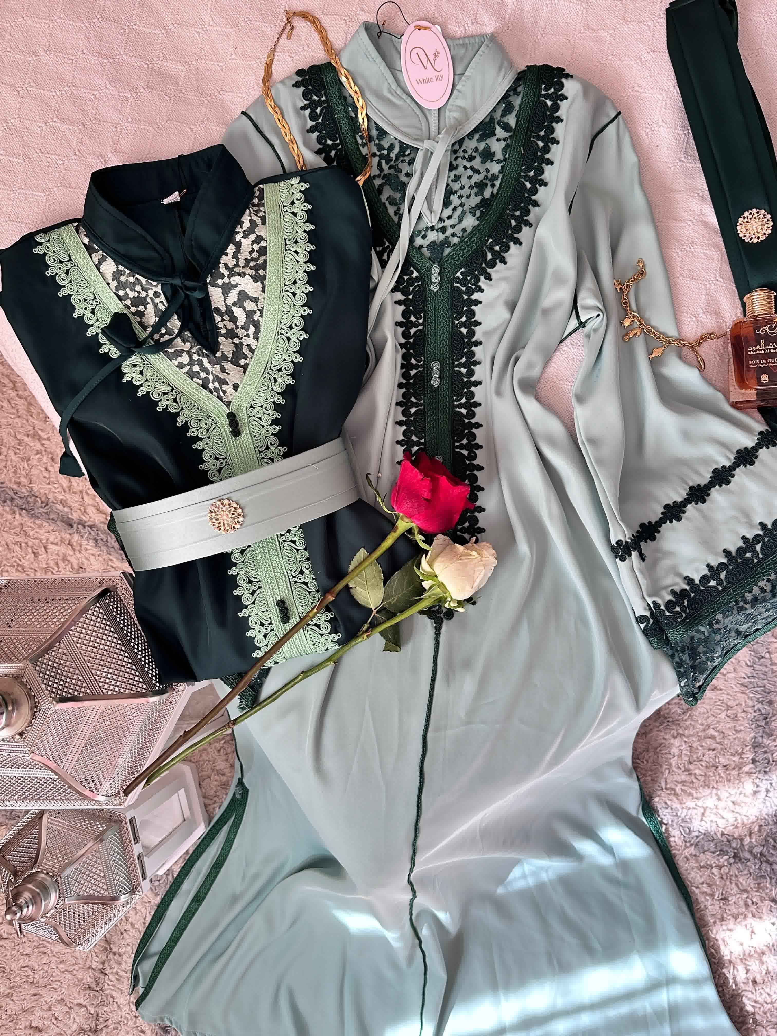 Caftan gros-fil dentelle