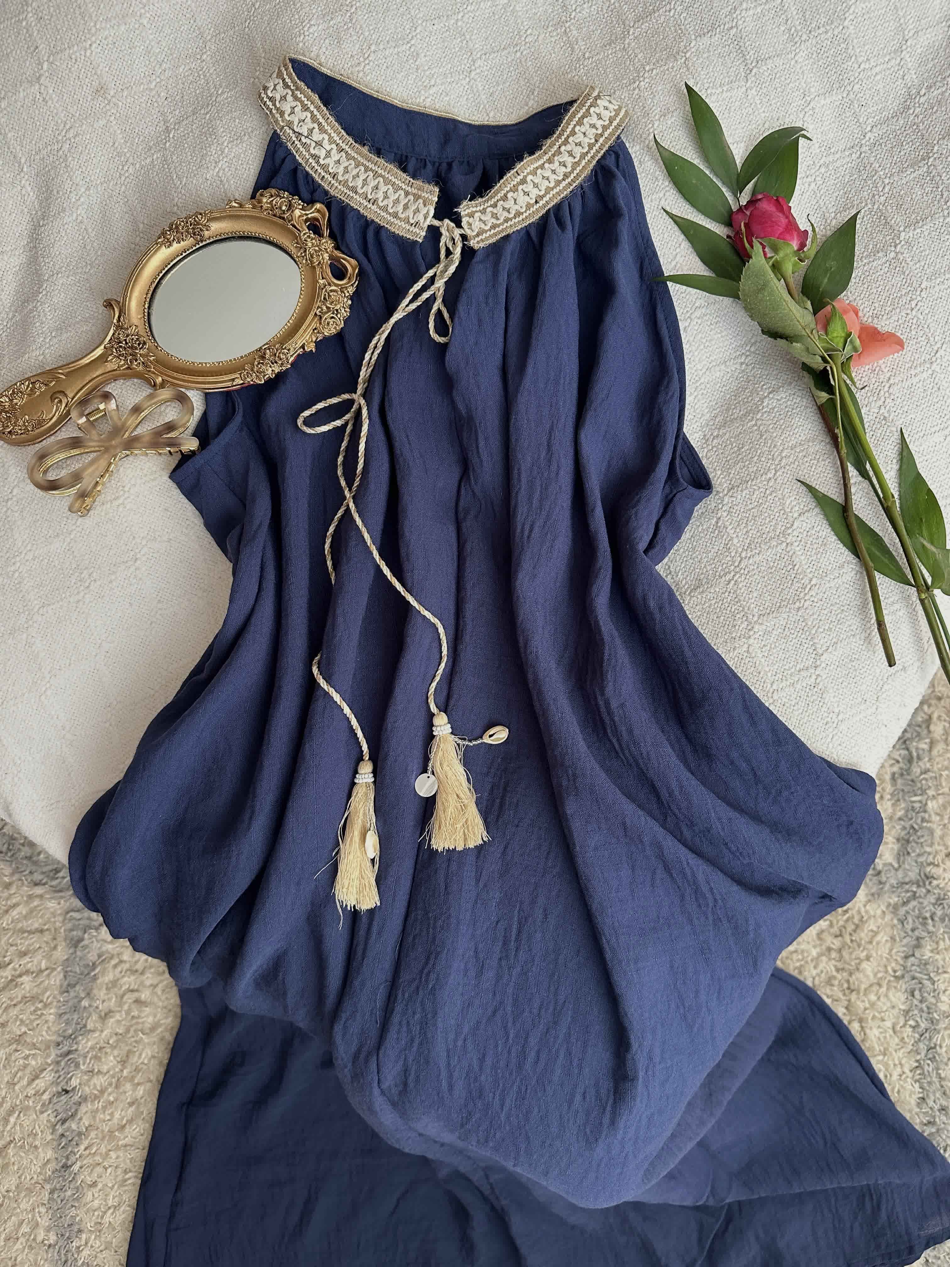 Robe lin galon khicha 