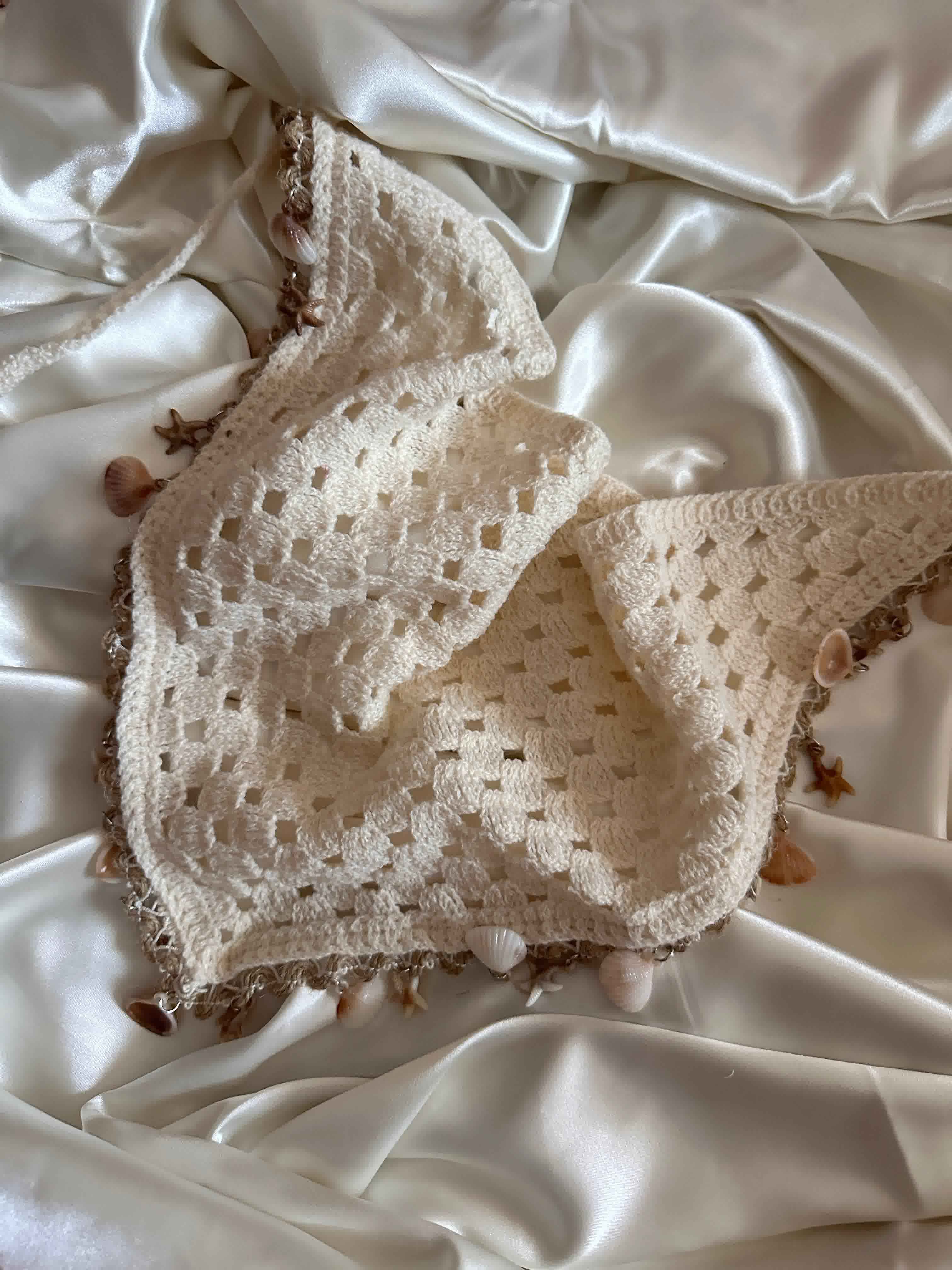 Foulard crochet coquillage