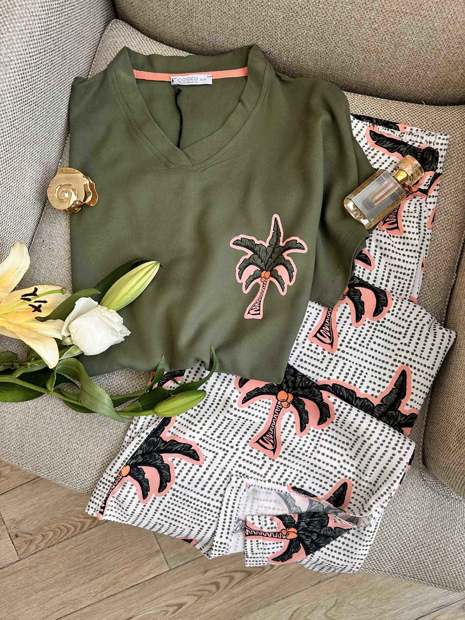 homewear palmier vert